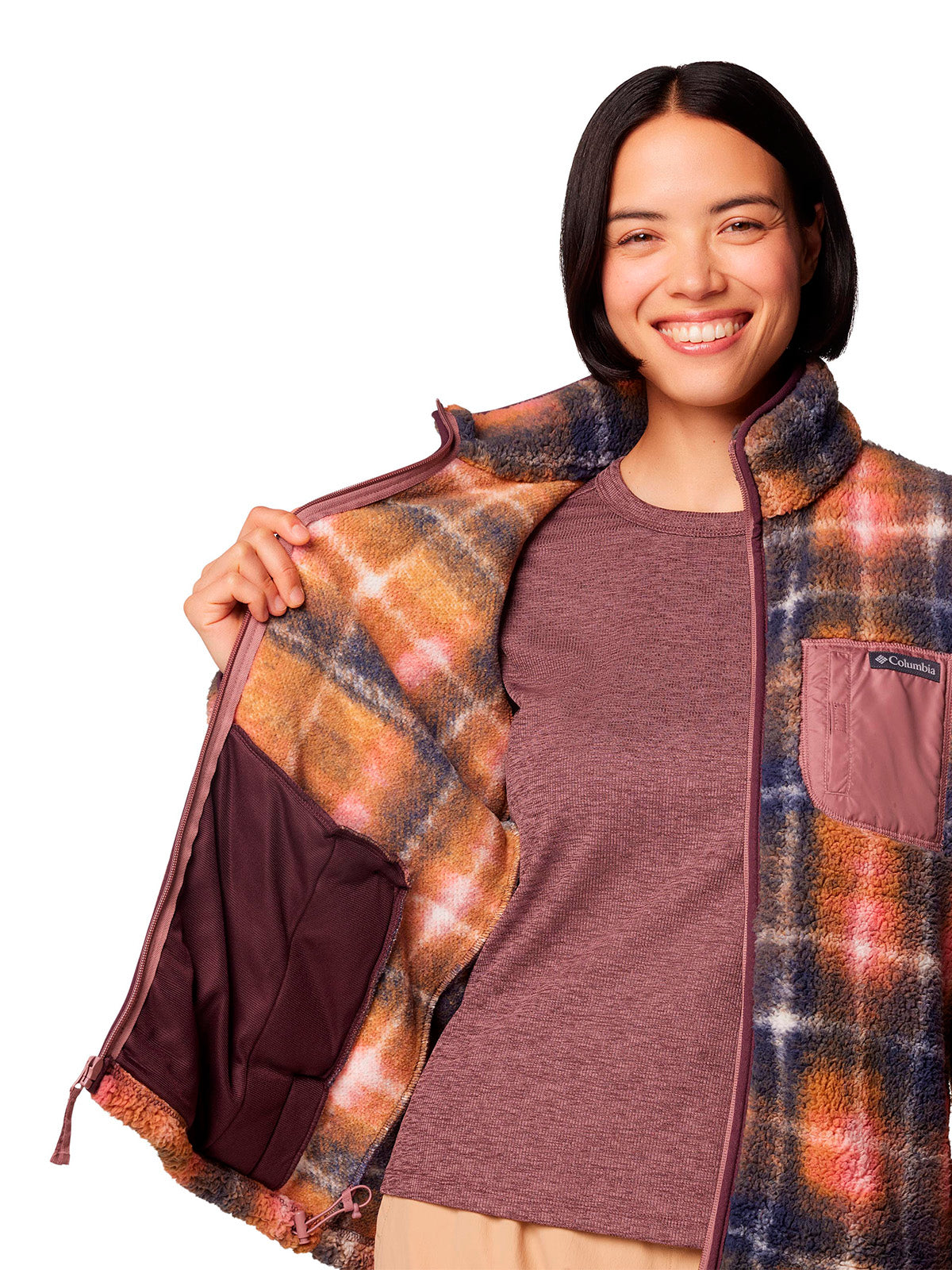 Polar Mujer West Bend Full Zip Rosado Columbia