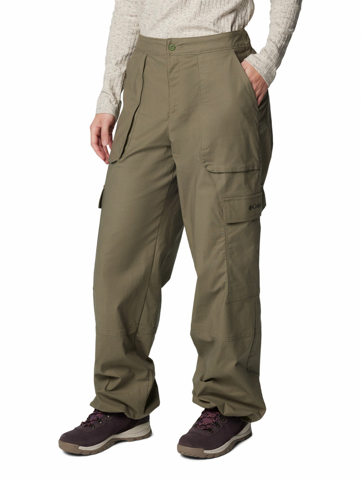 Pantalon Mujer Brea Fllas Cotton Ripstop Verde Columbia