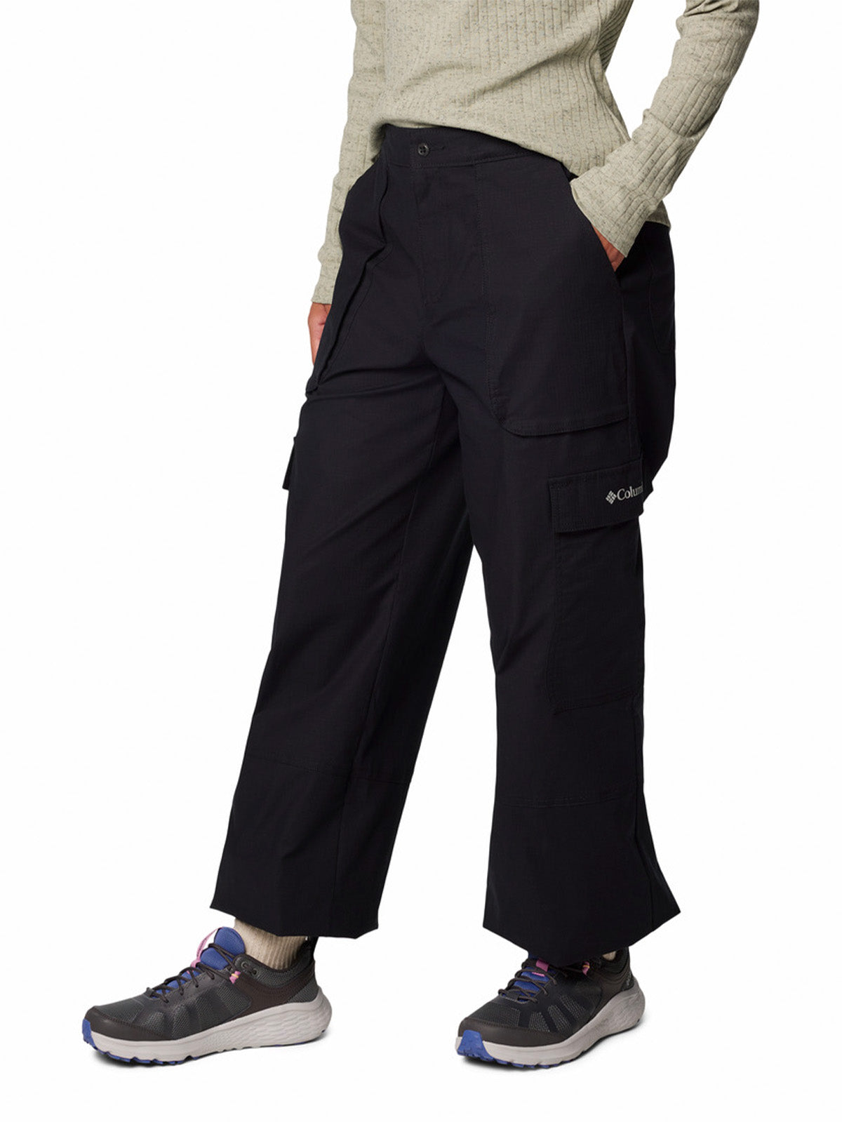 Pantalon Mujer Brea Falls Cotton Ripstop Negro Columbia