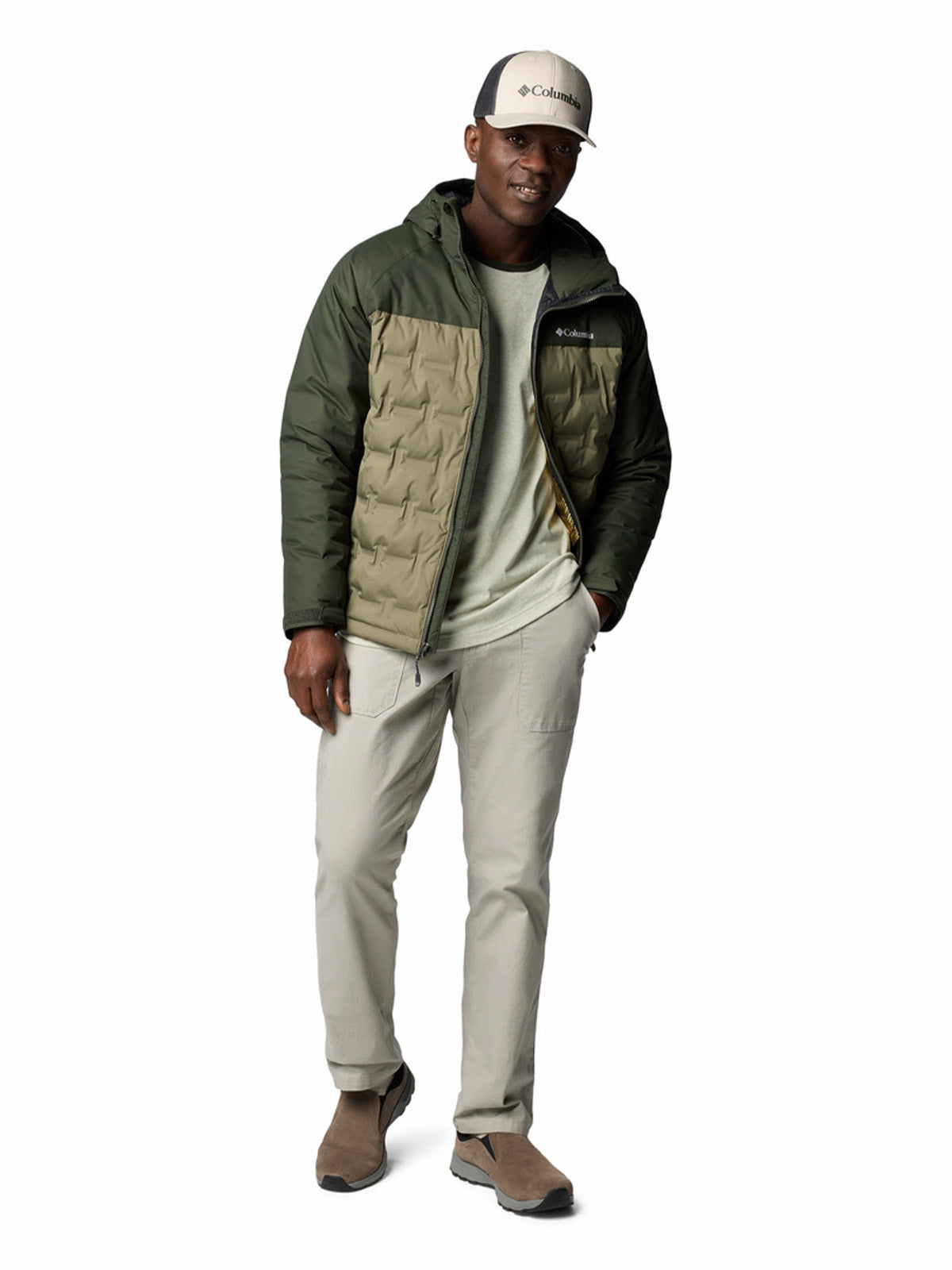 Parka Hombre Grand Trek III Down Hooded Verde Columbia