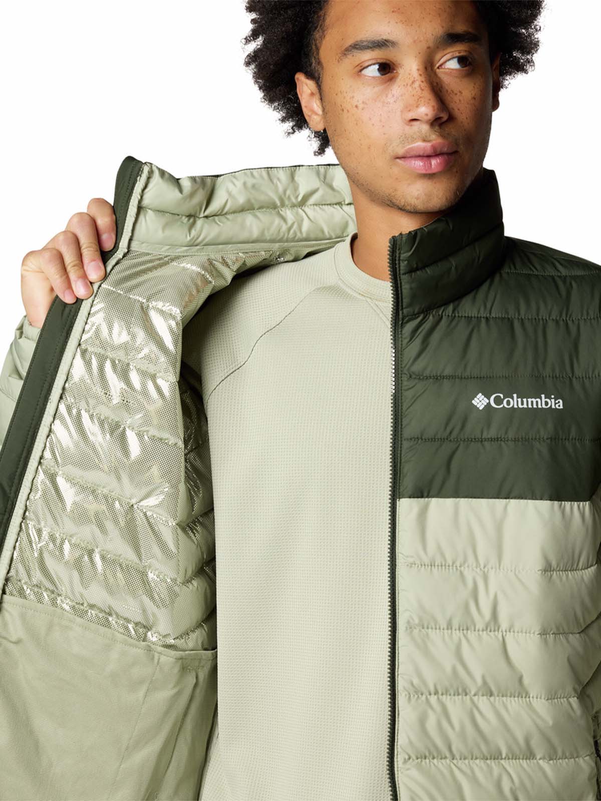 Parka Hombre Powder Lite II Beige Columbia
