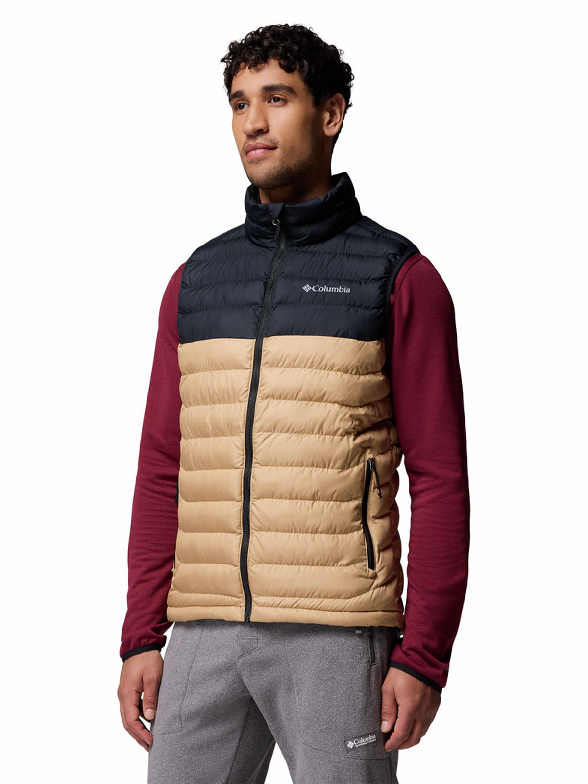 Parka Sin Mangas Hombre Powder Lite II Beige Columbia