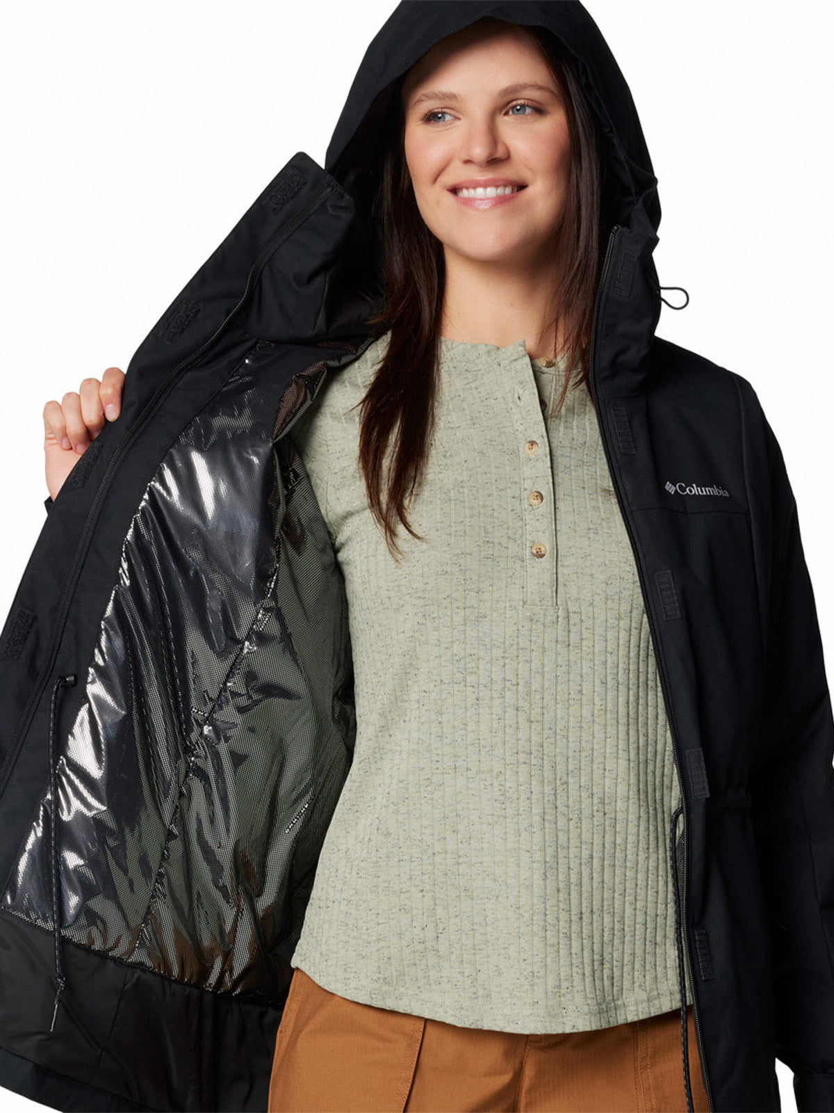 Parka Mujer Hikebound II Long Insulated Negro Columbia