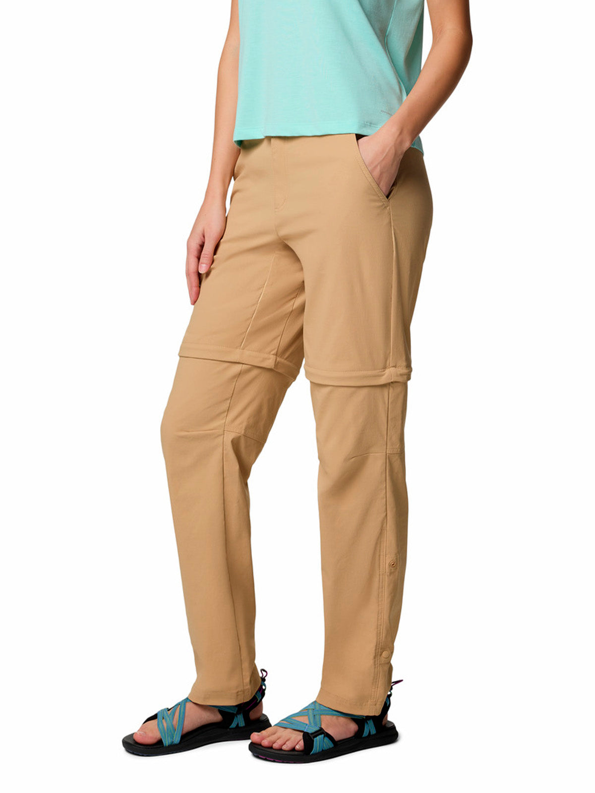 Pantalón Mujer Leslie Convertible Beige Columbia