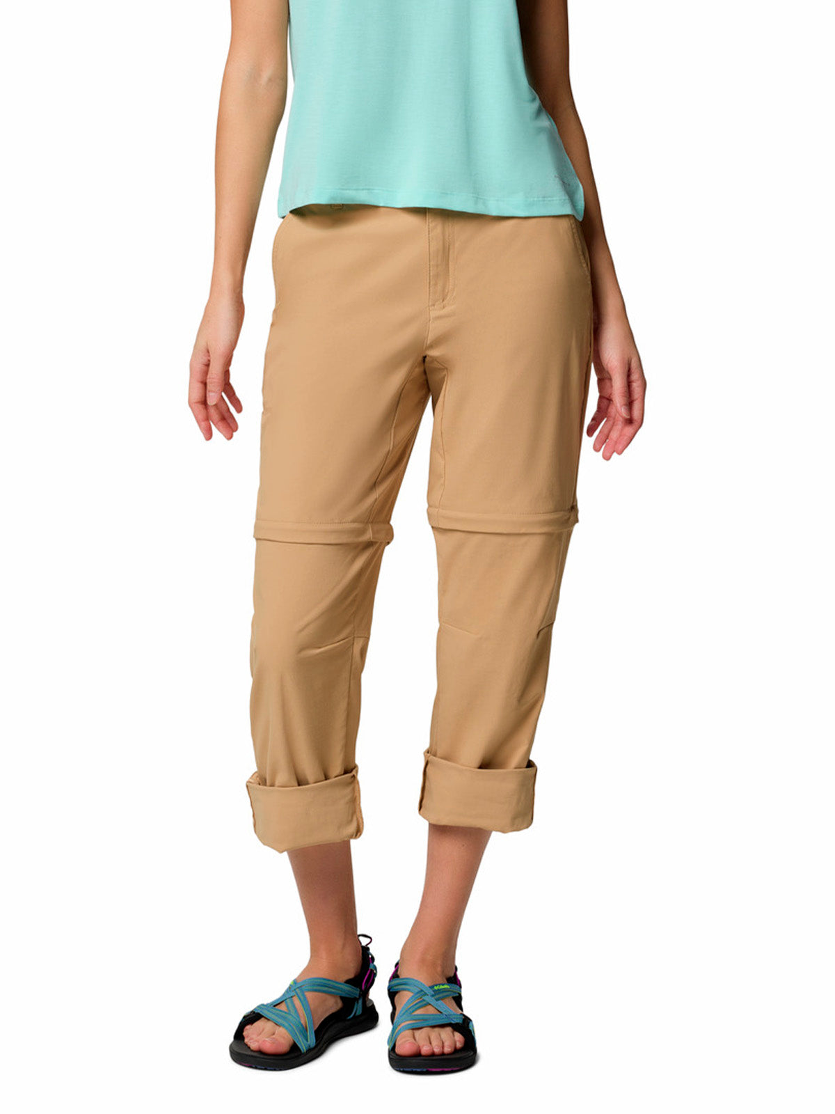 Pantalón Mujer Leslie Convertible Beige Columbia