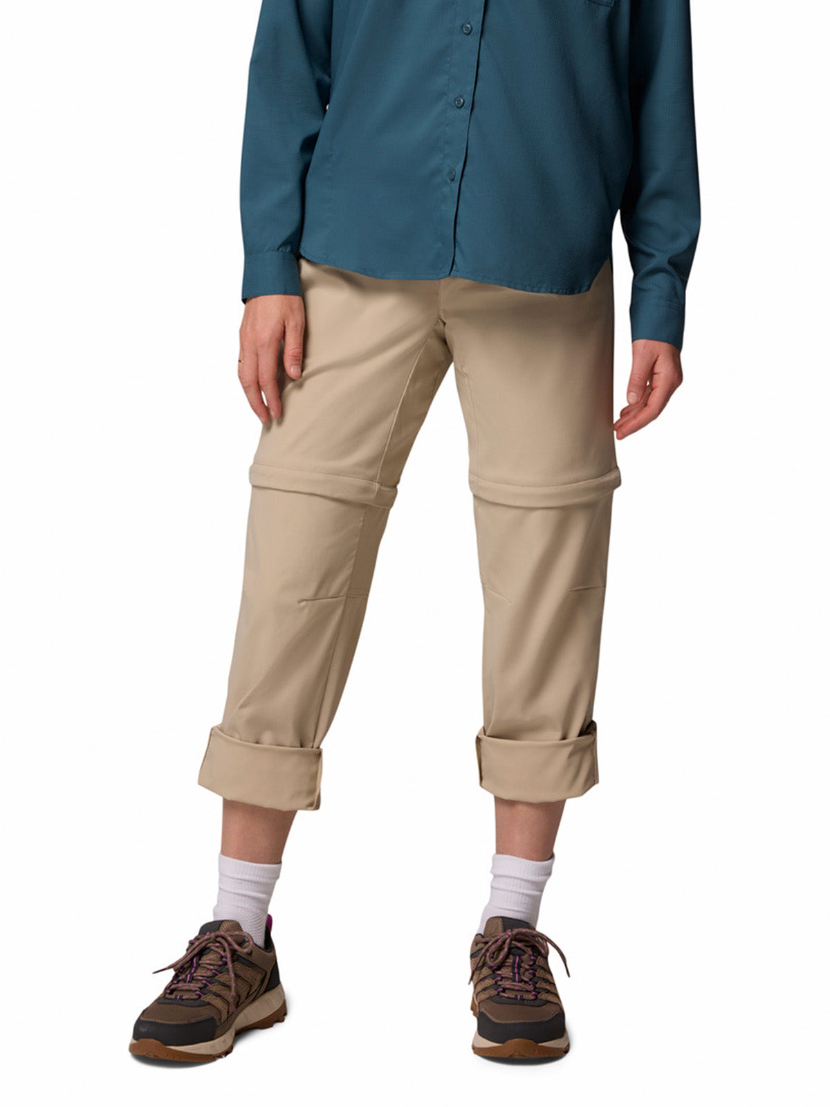 Pantalón Mujer Leslie Convertible Beige Columbia