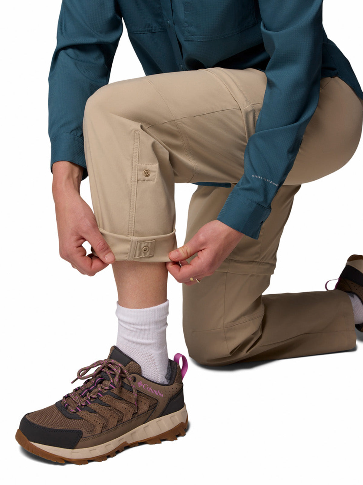 Pantalón Mujer Leslie Convertible Beige Columbia