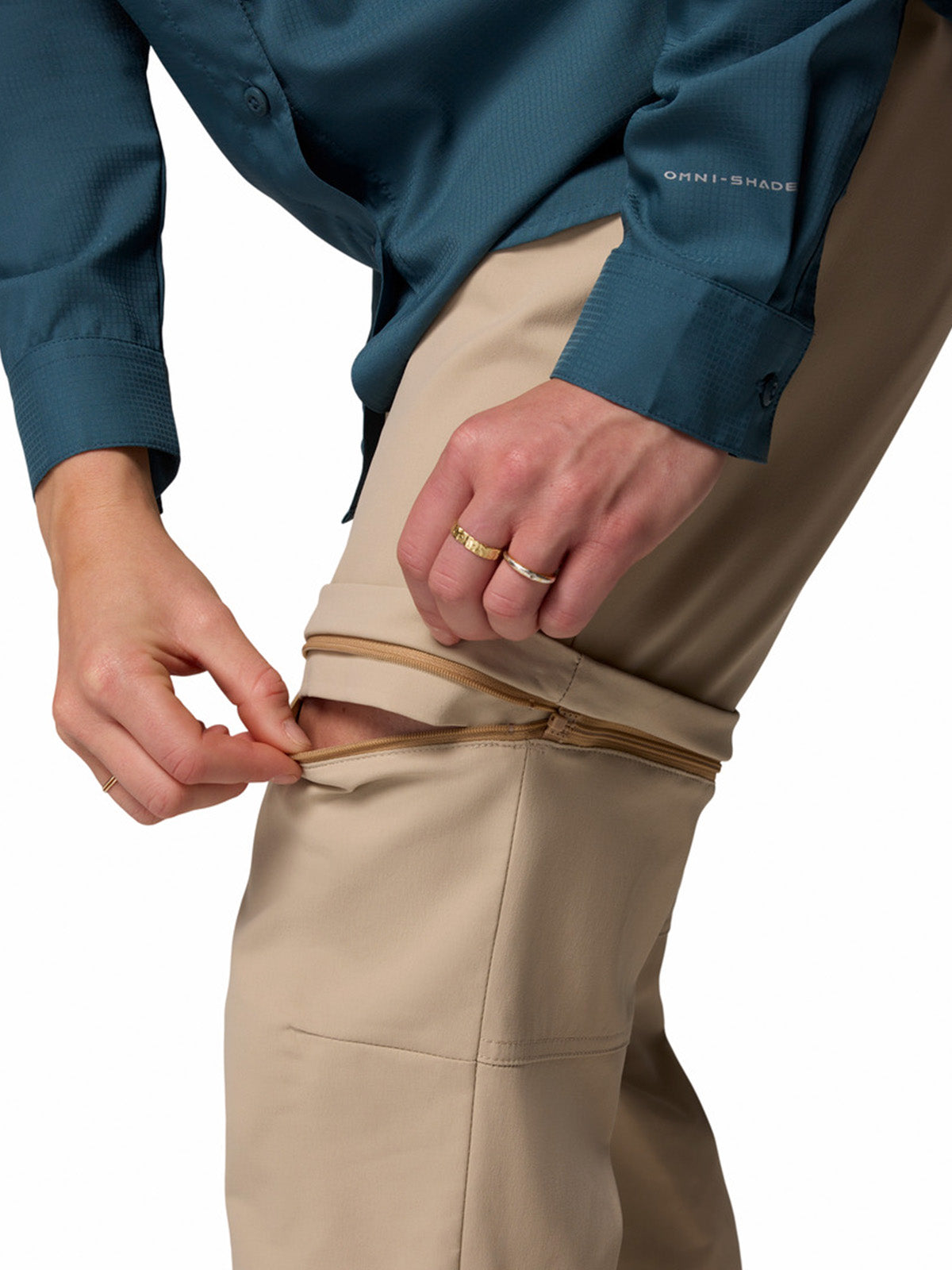 Pantalón Mujer Leslie Convertible Beige Columbia