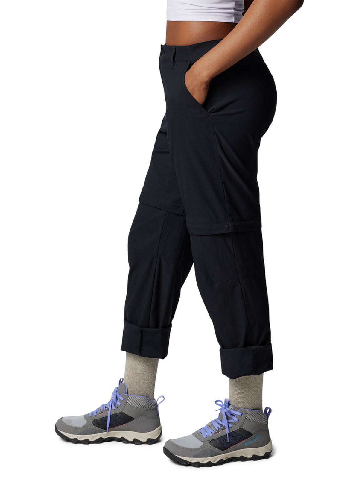 Pantalón Mujer Leslie Convertible Negro Columbia