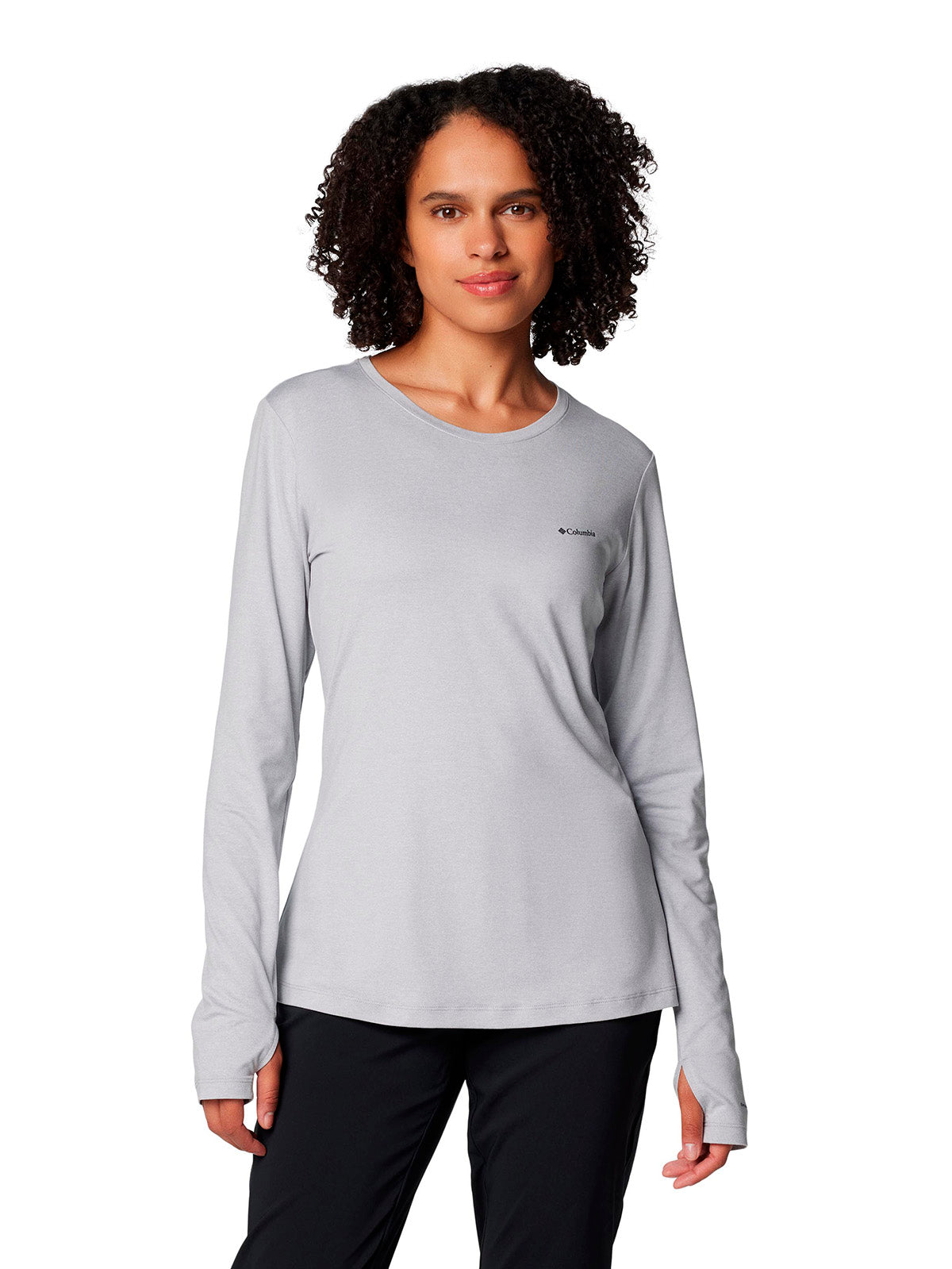 Polera Manga Larga Mujer Sloan Ridge Gris Columbia