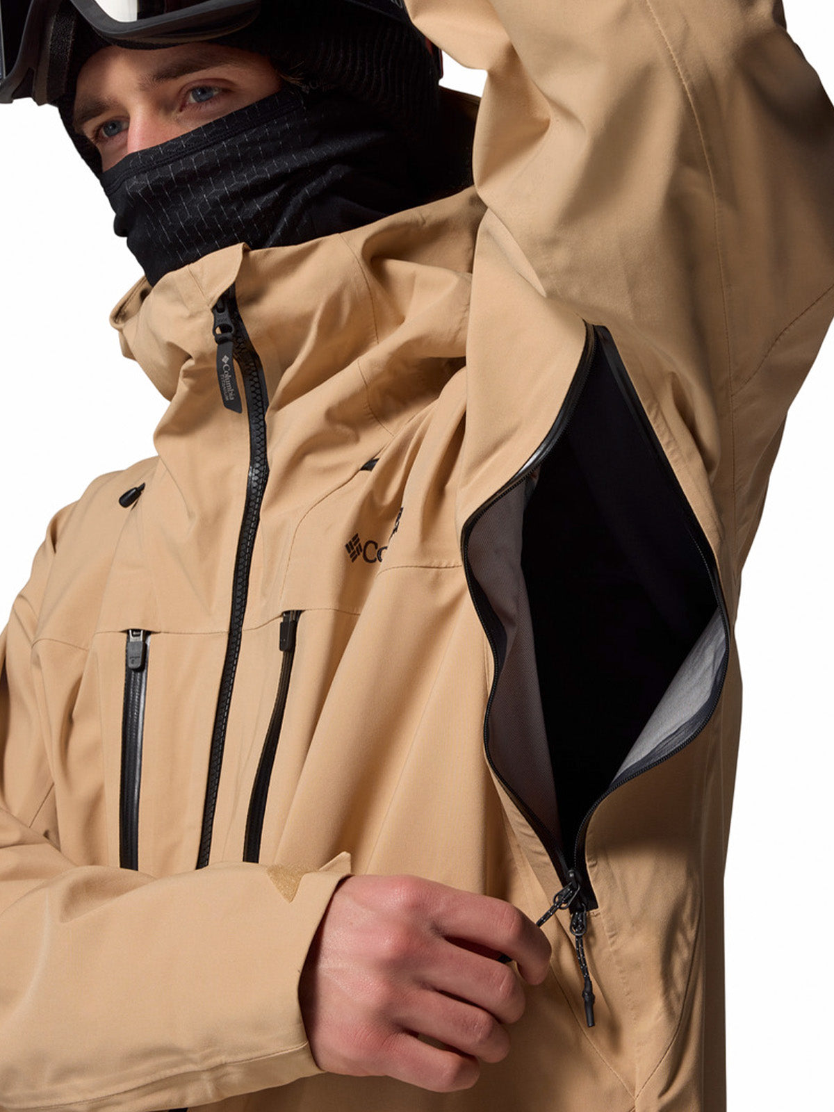 Cortaviento Hombre Platinum Peak II 3L Shell Beige/Crudo Columbia