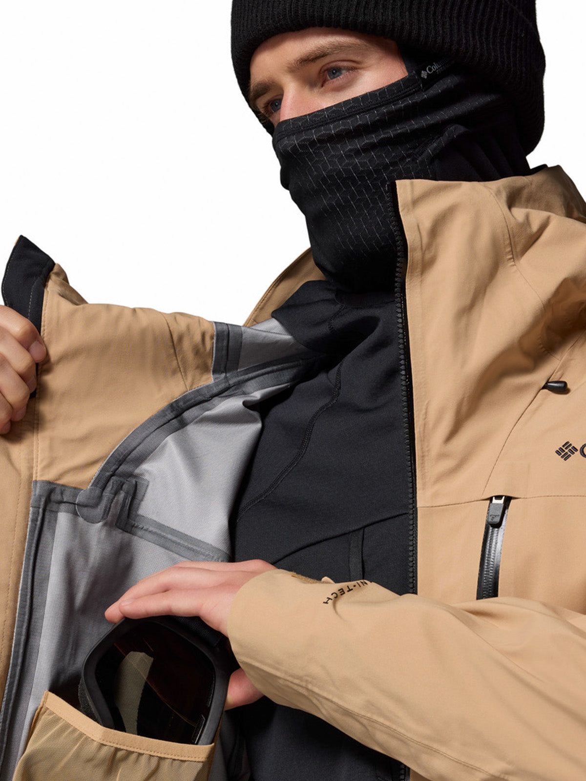 Cortaviento Hombre Platinum Peak II 3L Shell Beige/Crudo Columbia