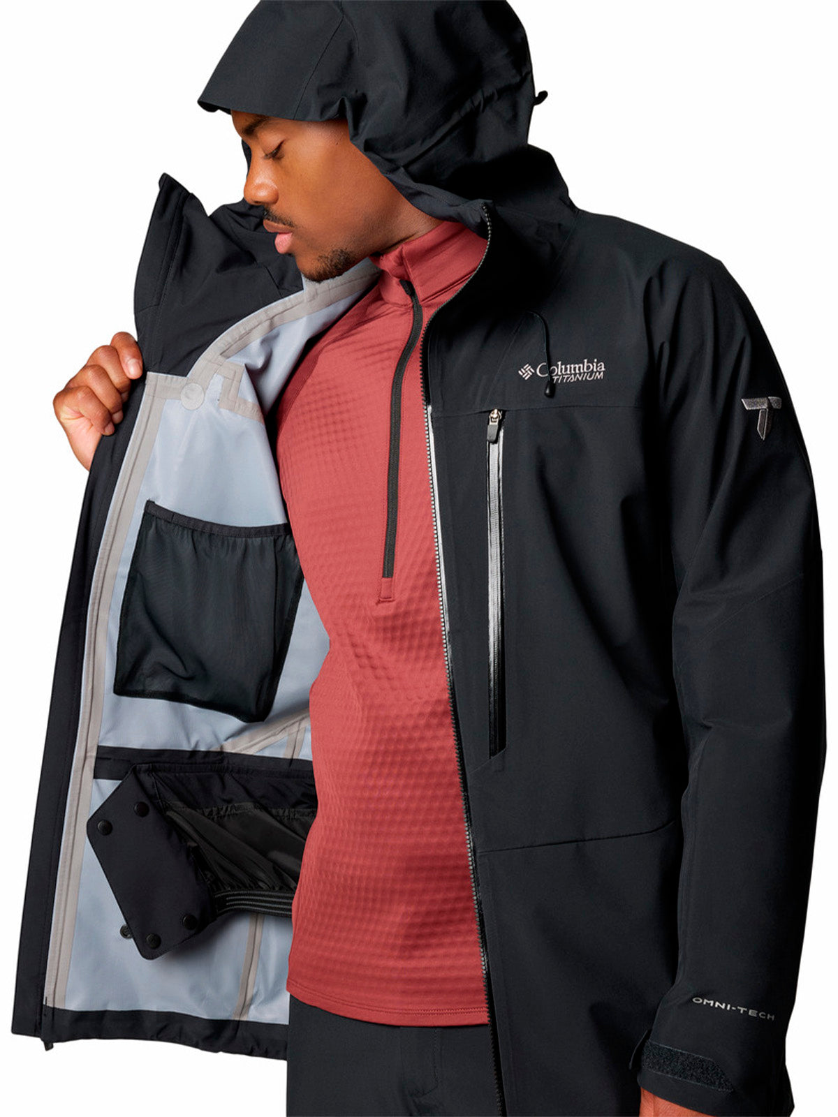 Cortaviento Hombre Platinum II 3L Ski Negro Columbia