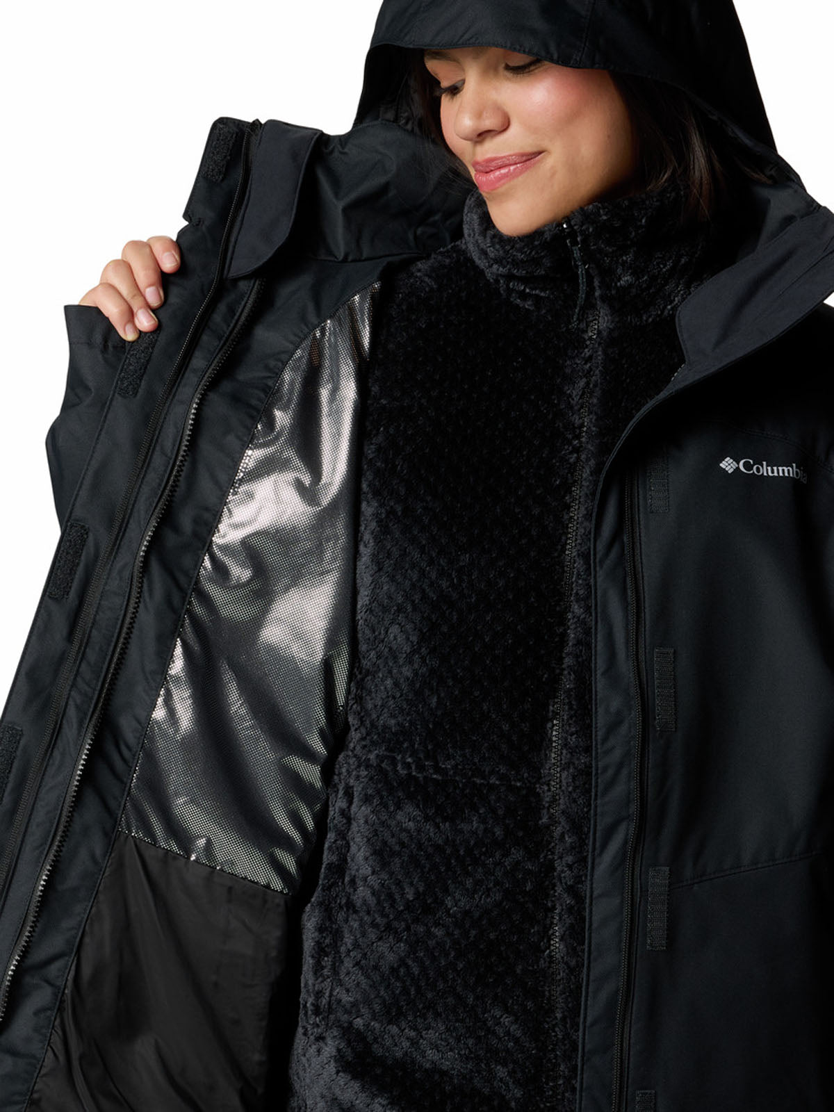 Parka Mujer Bugaboo II Interchange Negro Black Trail Running Omni
