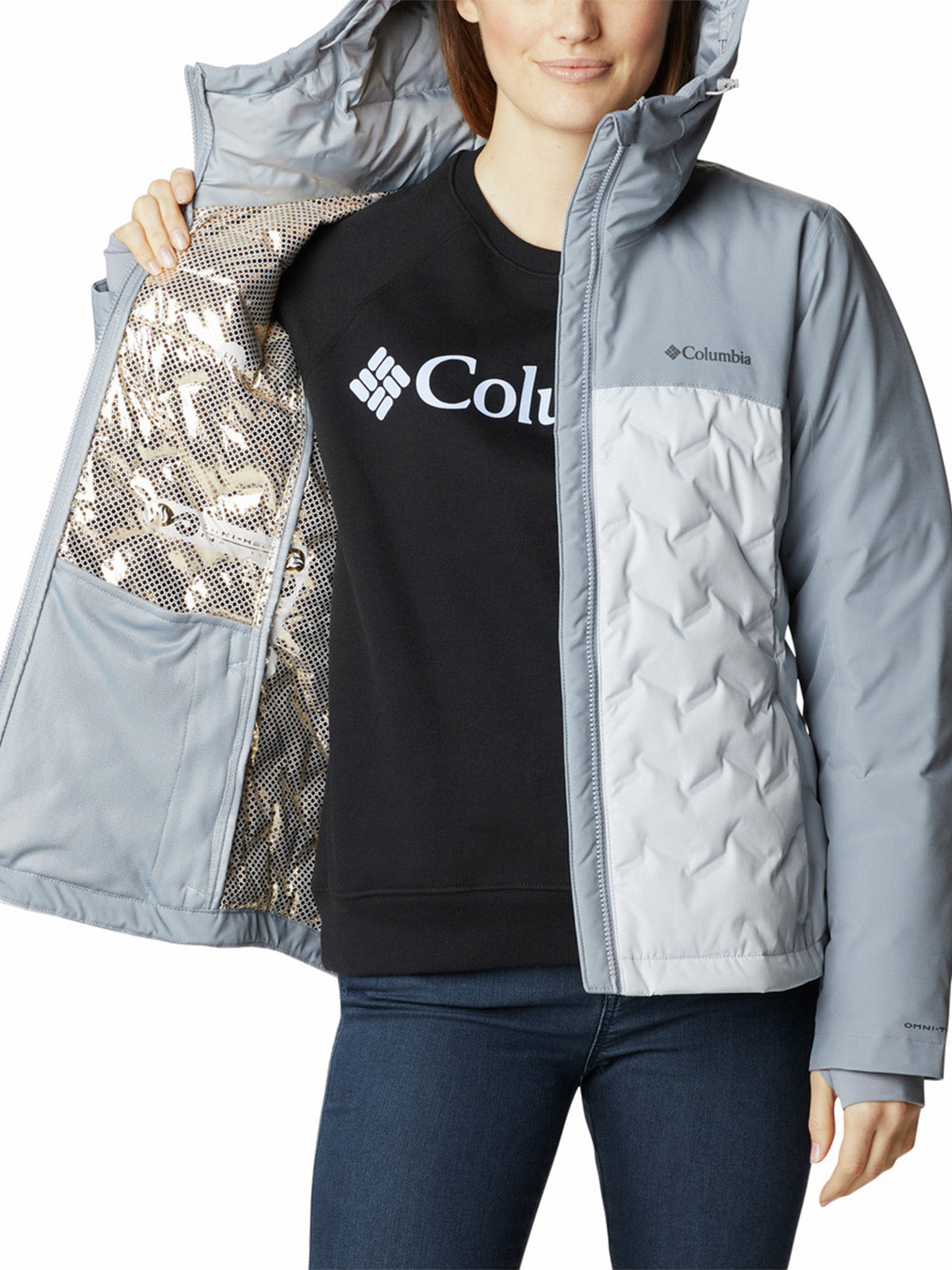 Parka Mujer Grand Trek III Down Gris Columbia