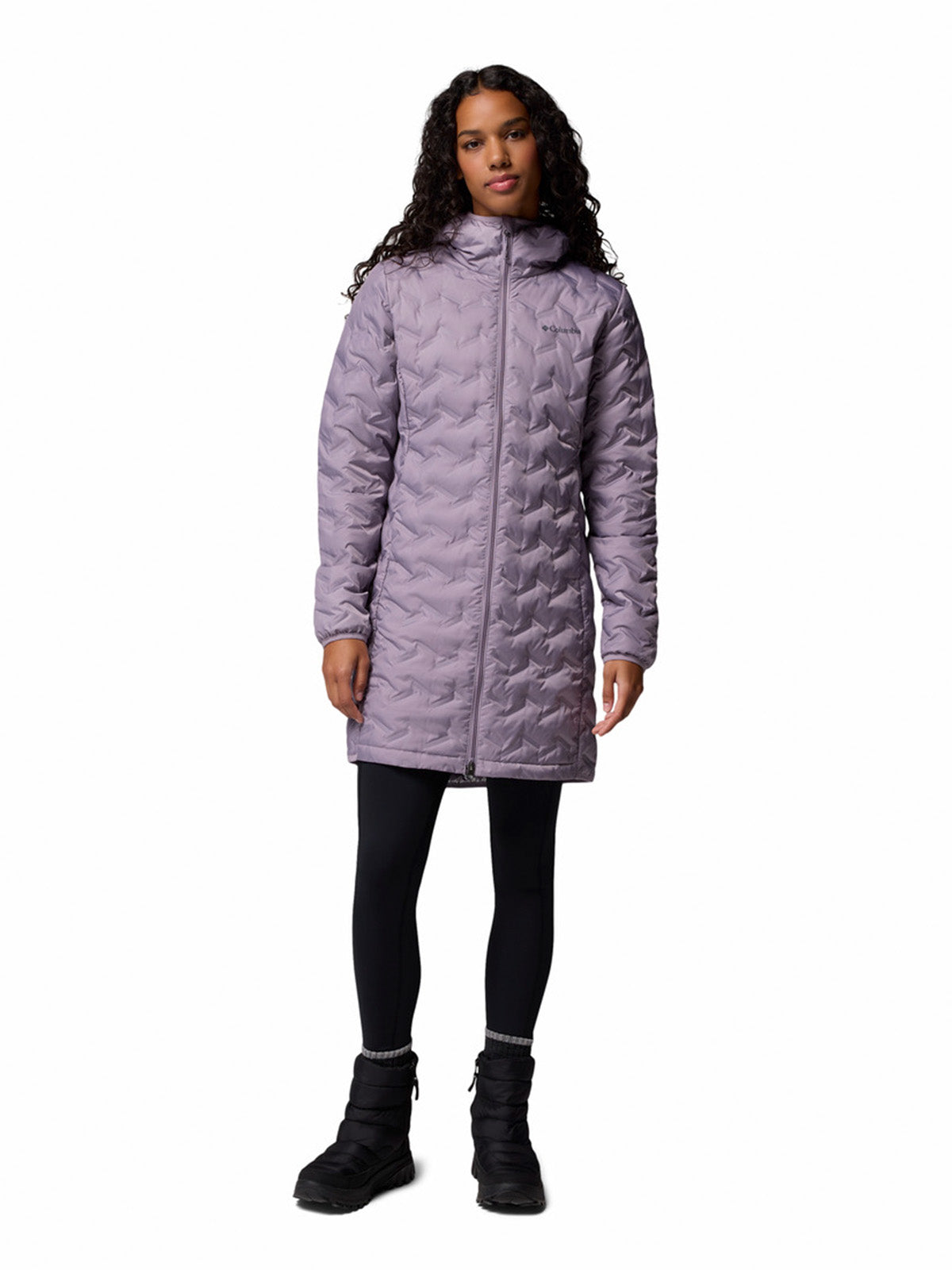 Parka Mujer Delta Ridge II Long Hooded Down Morado Columbia