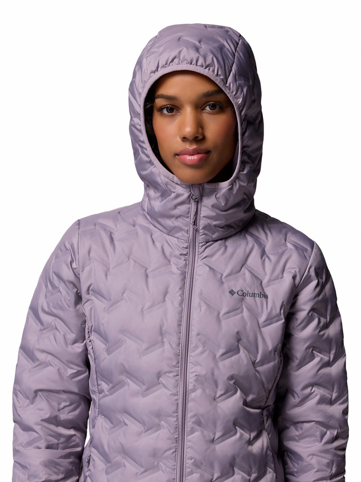Parka Mujer Delta Ridge II Long Hooded Down Morado Columbia