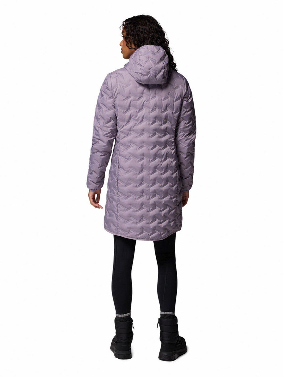 Parka Mujer Delta Ridge II Long Hooded Down Morado Columbia