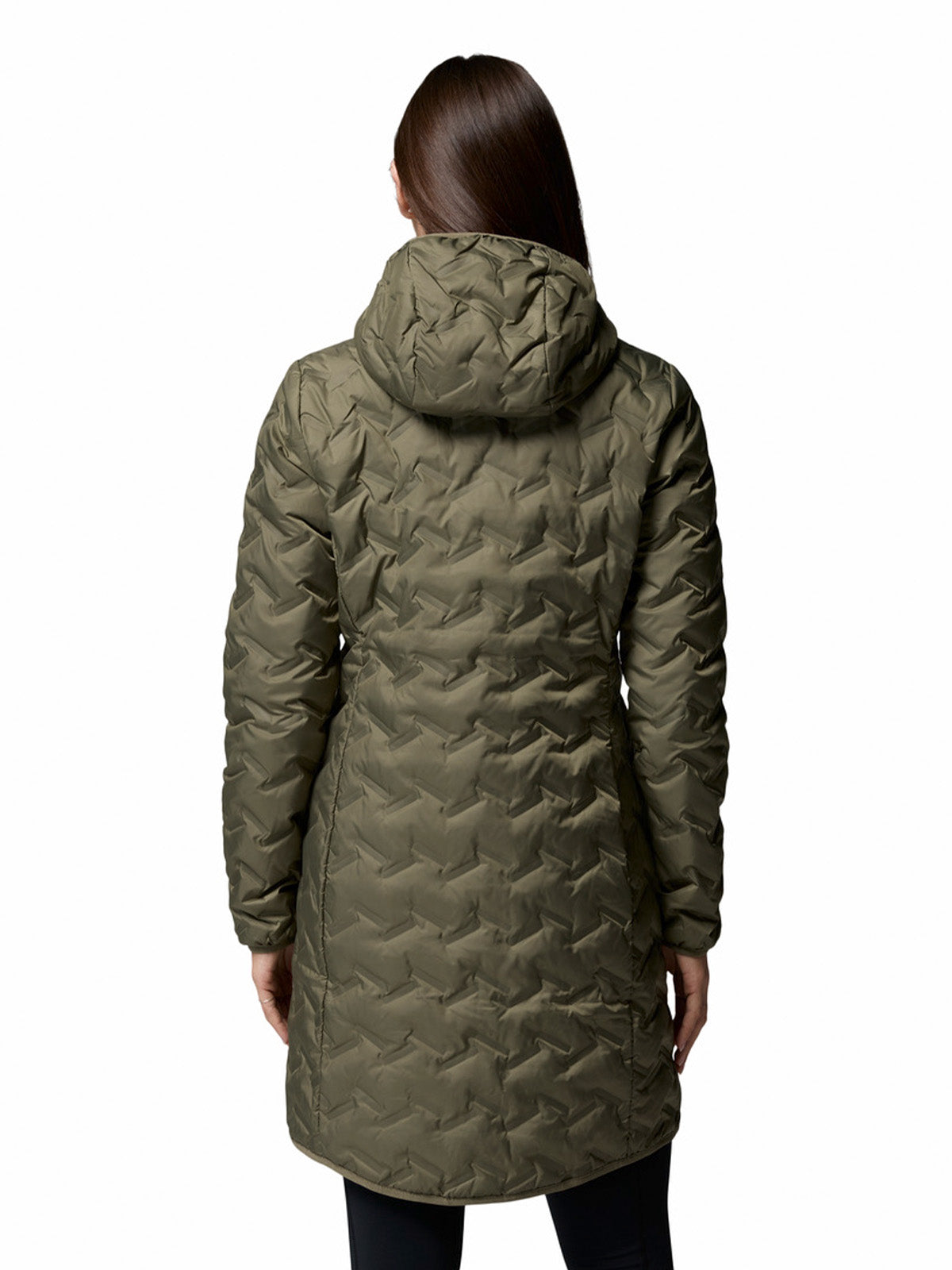 Parka Mujer Delta Ridge II Long Hooded Down Gris Columbia
