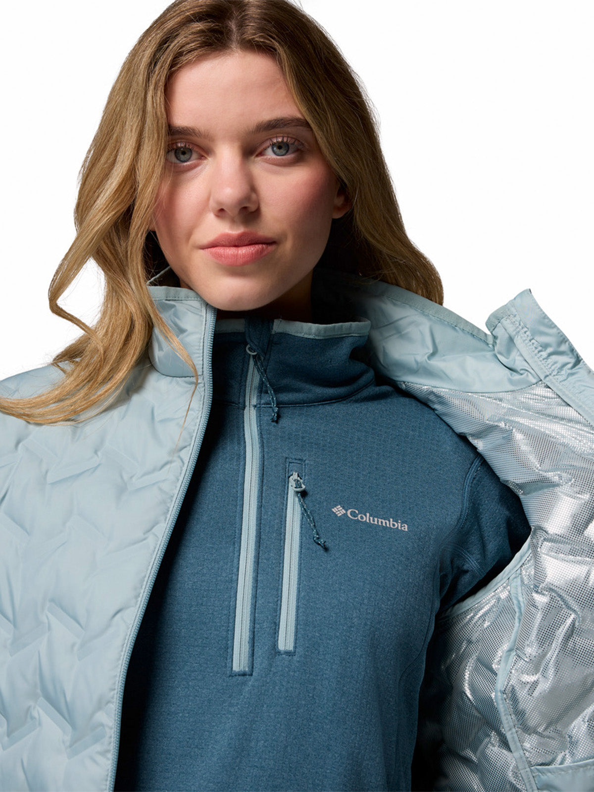 Parka Mujer Delta Ridge II Celeste Columbia