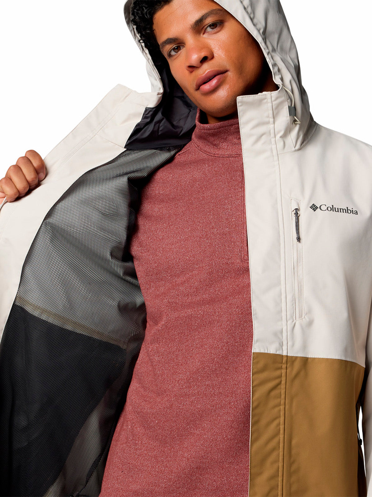 Parka Impermeable Hombre Hikebound II Beige Columbia