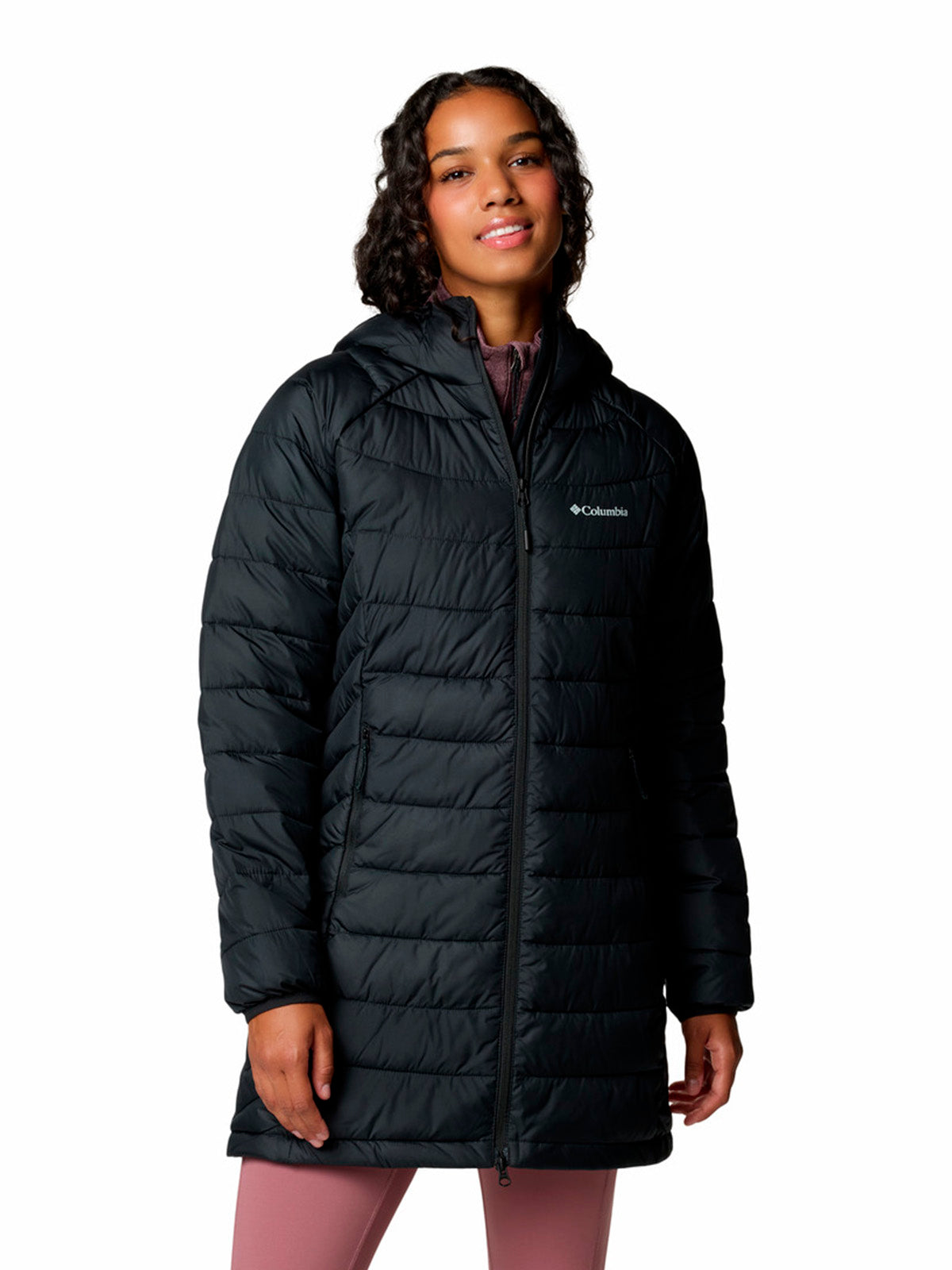Parka Mujer Powder Lite II Mid Negro Columbia