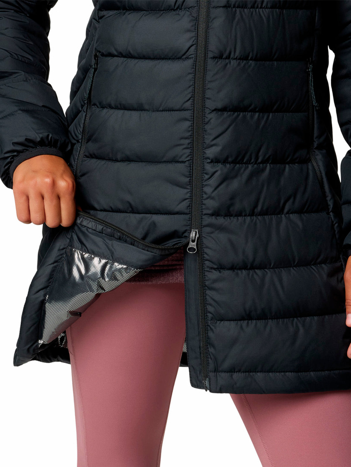 Parka Mujer Powder Lite II Mid Negro Columbia