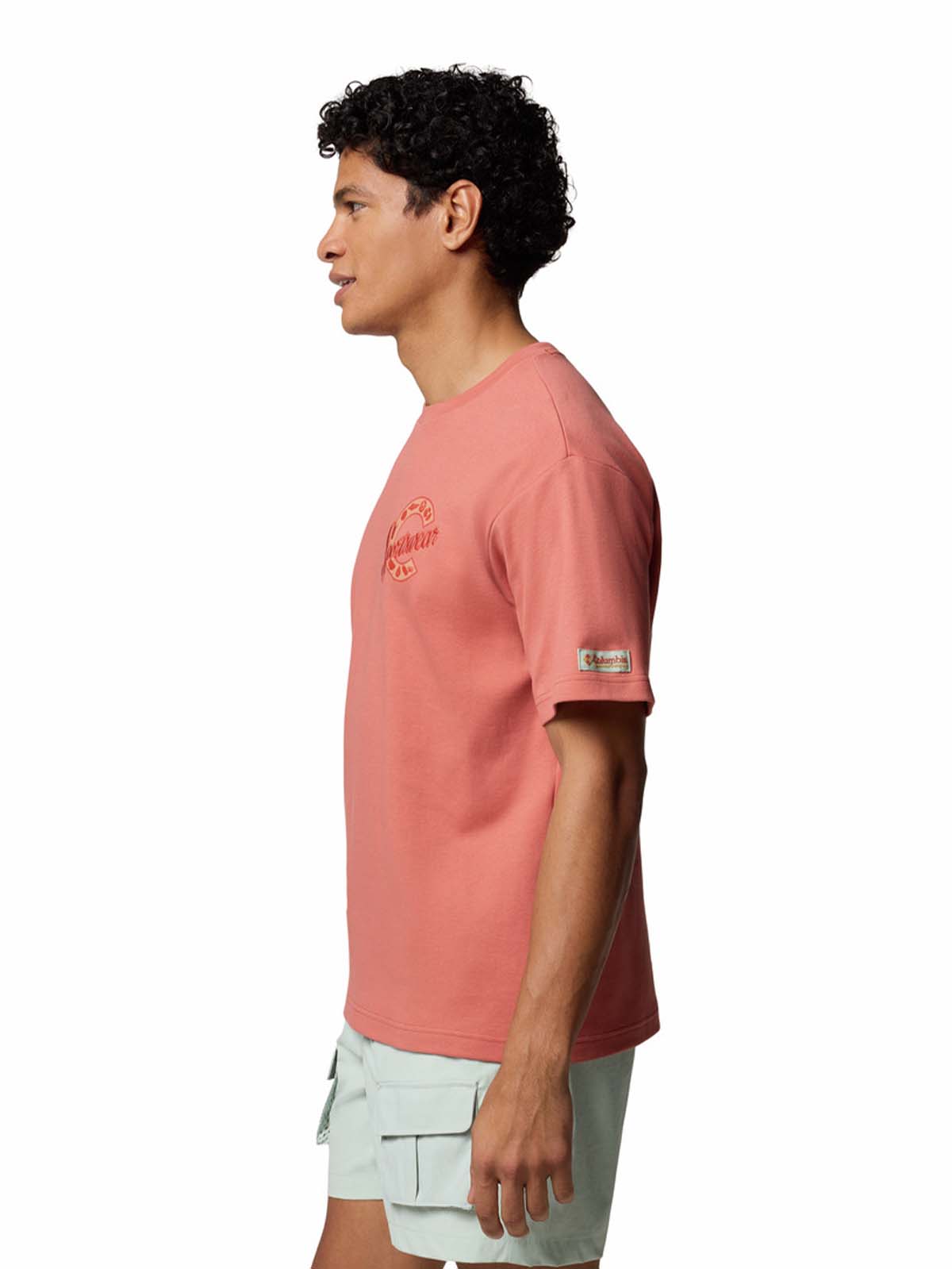 Polera Manga Corta Hombre Wallowa Graphic Rojo Columbia