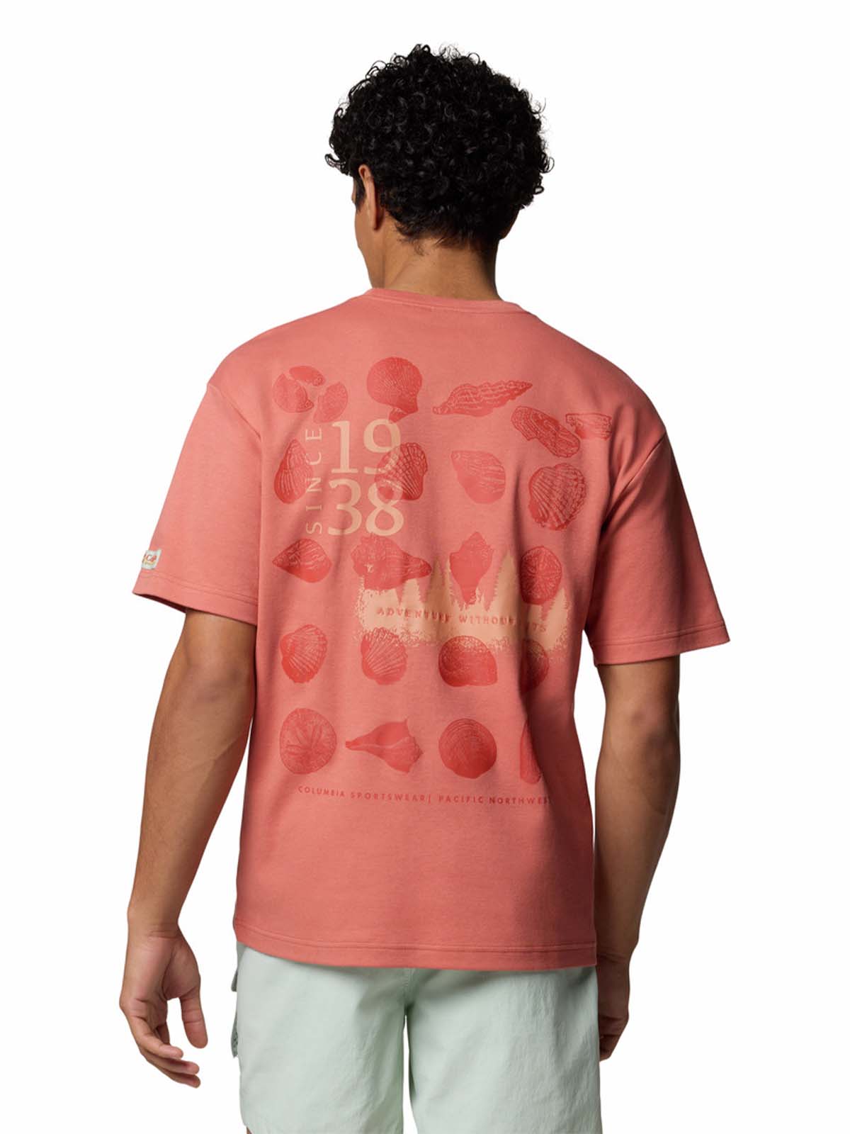 Polera Manga Corta Hombre Wallowa Graphic Rojo Columbia