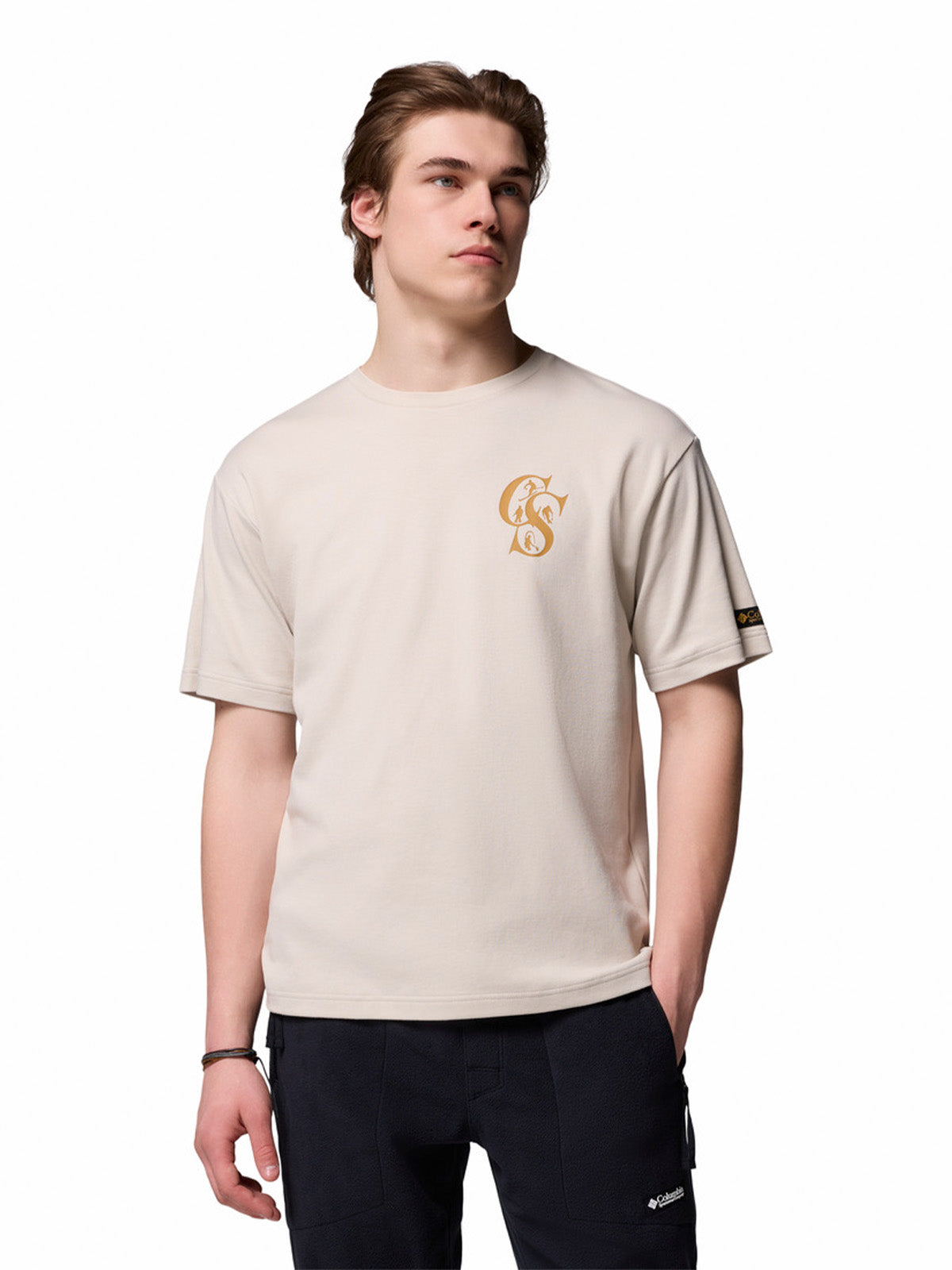 Polera Manga Corta Hombre Heritage Graphic Tee Gris Columbia