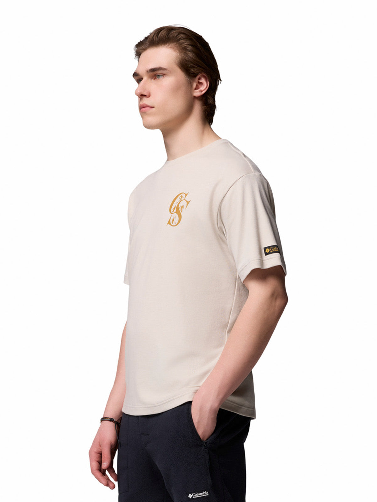 Polera Manga Corta Hombre Heritage Graphic Tee Gris Columbia