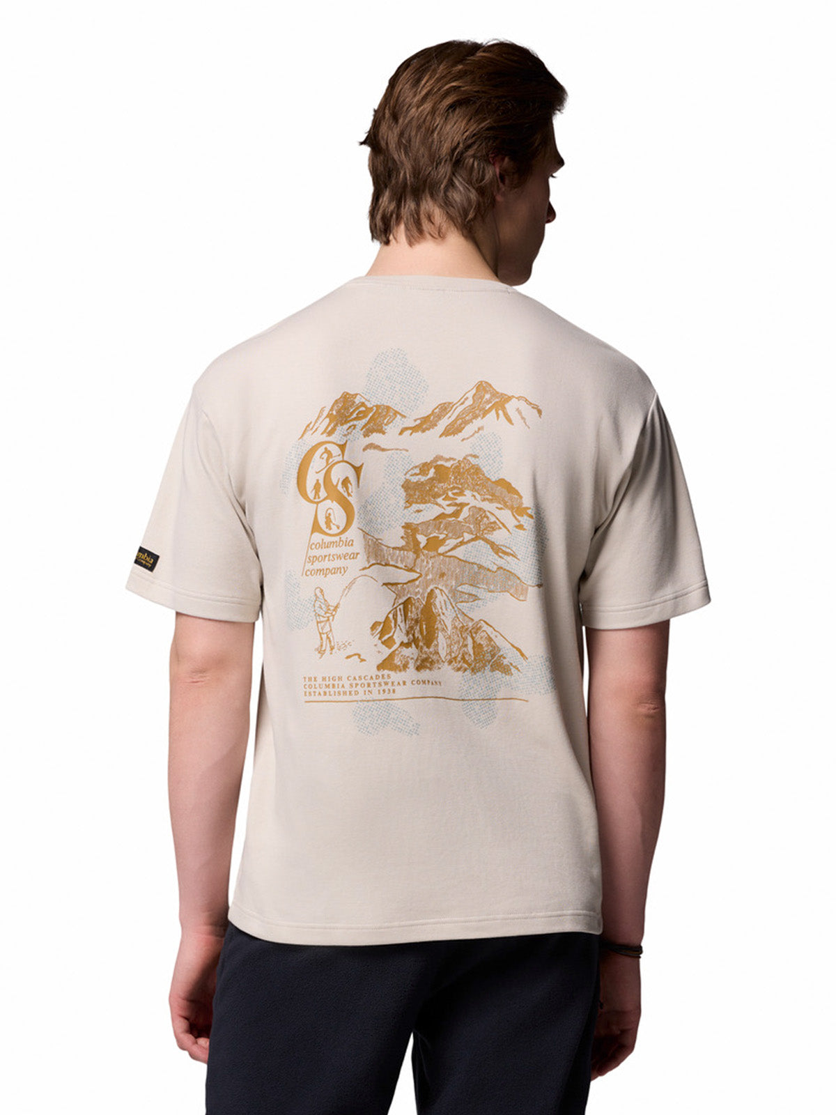 Polera Manga Corta Hombre Heritage Graphic Tee Gris Columbia
