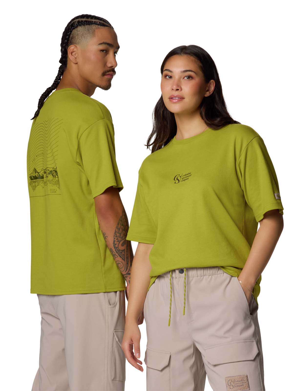 Polera Manga Corta Hombre Wallowa Graphic Verde Columbia