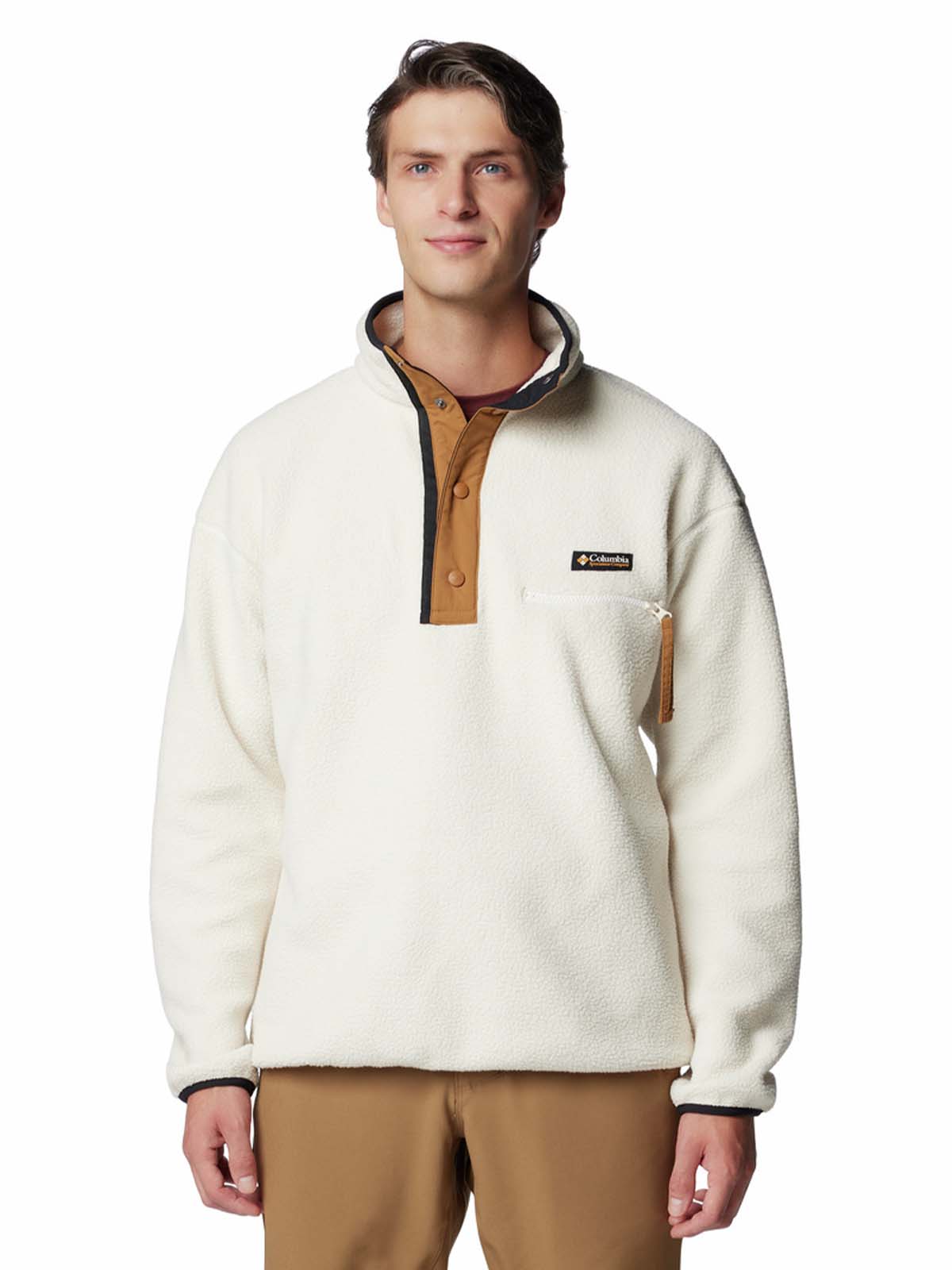 Polar Hombre Helvetia Snap Fleece Blanco Columbia