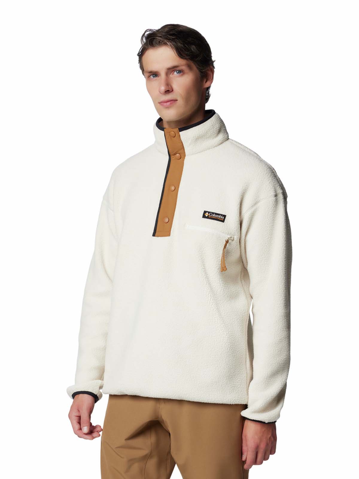 Polar Hombre Helvetia Snap Fleece Blanco Columbia