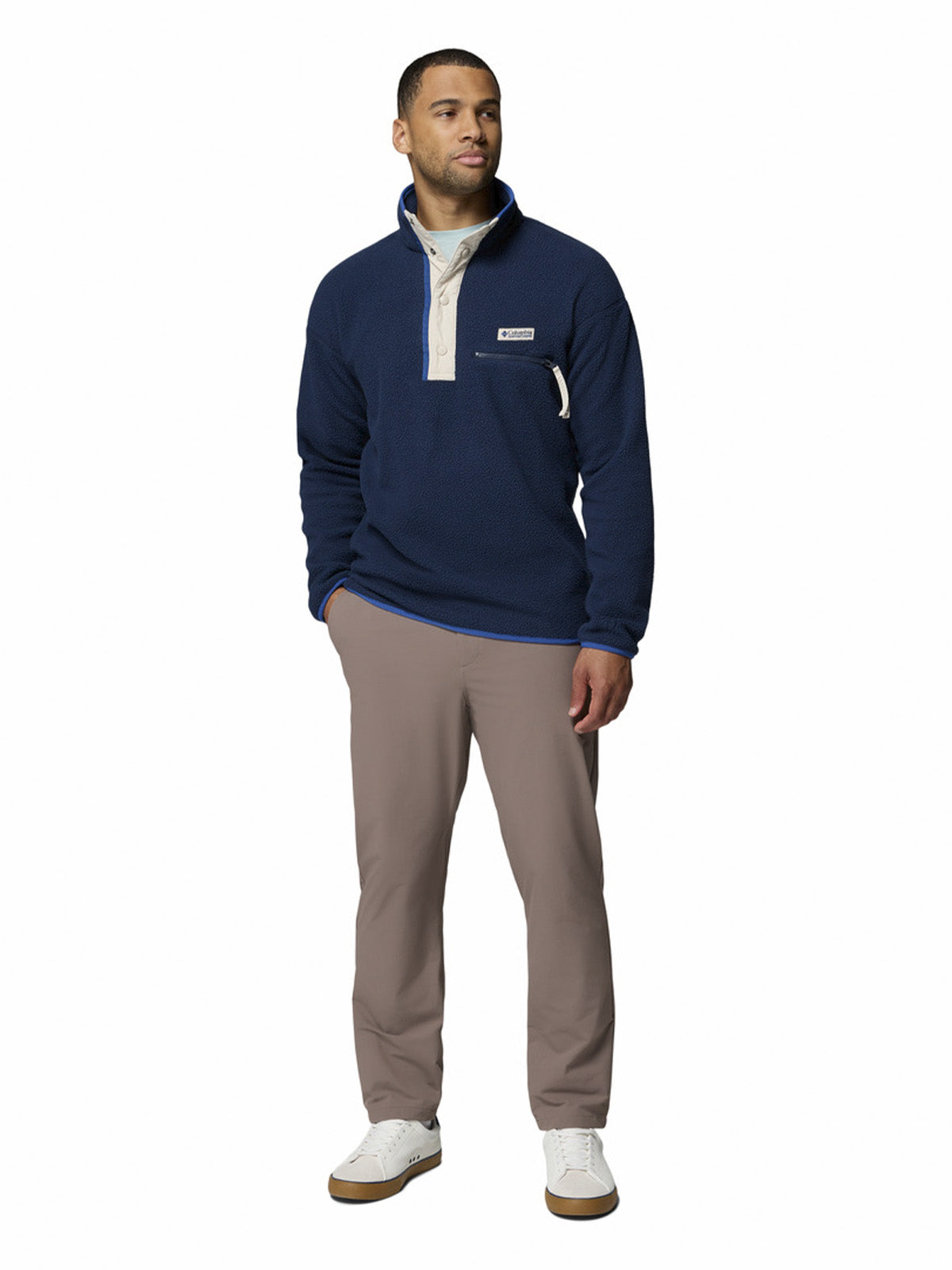 Polar Hombre Helvetia Half Snap Azul Collegiate Navy Outdoor