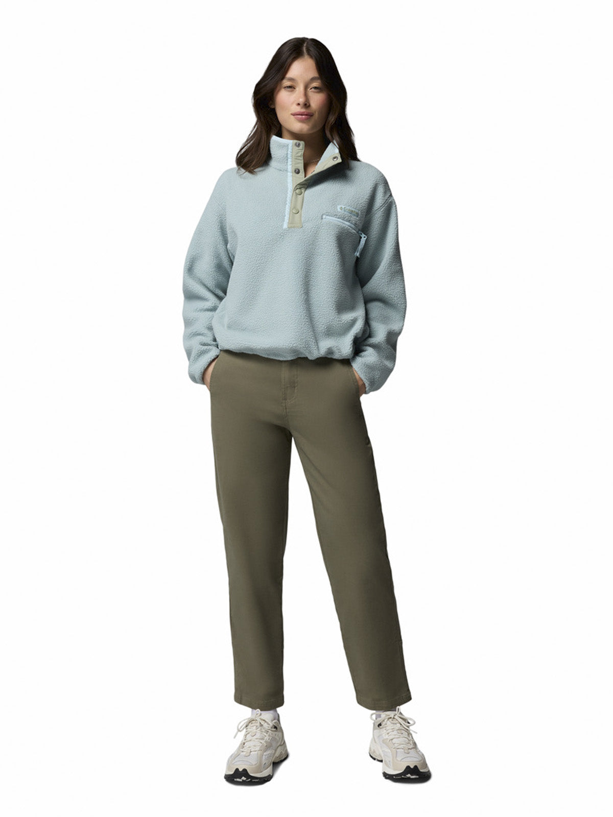 Polar Mujer Helvetia II Cropped Half Snap Azul Columbia