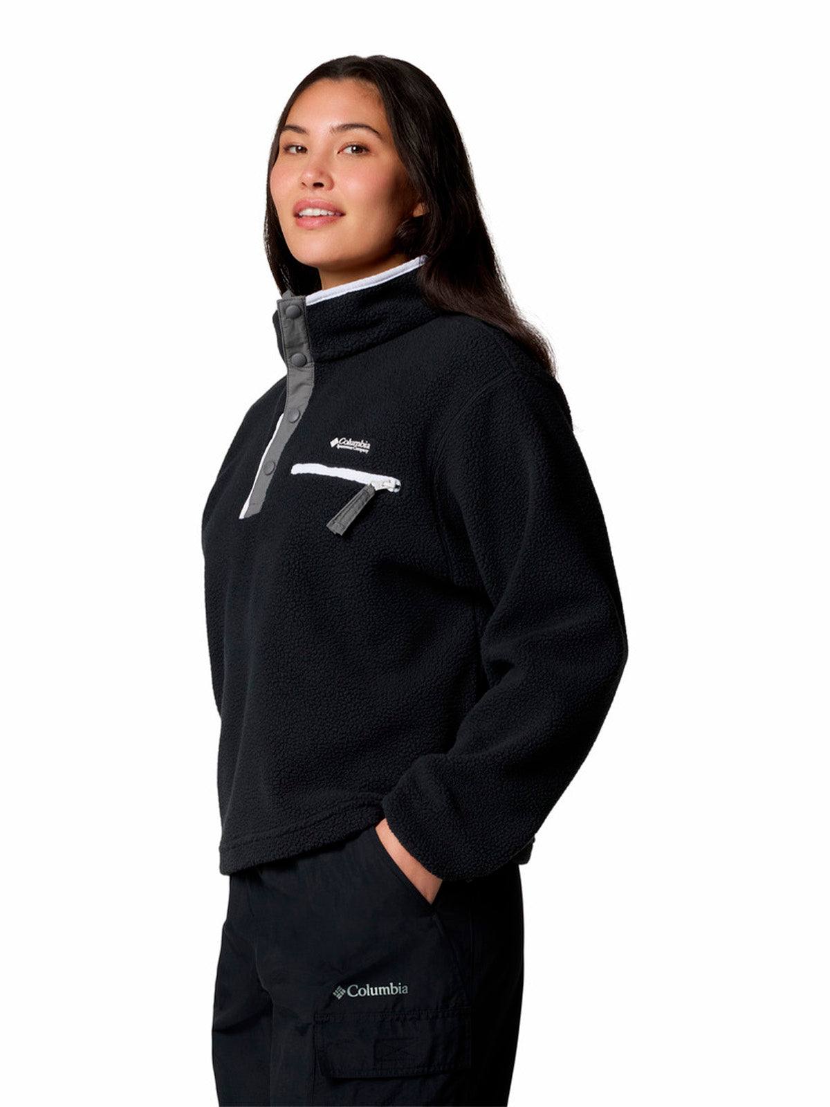 Polar Mujer Helvetia Snap Fleece Negro Columbia