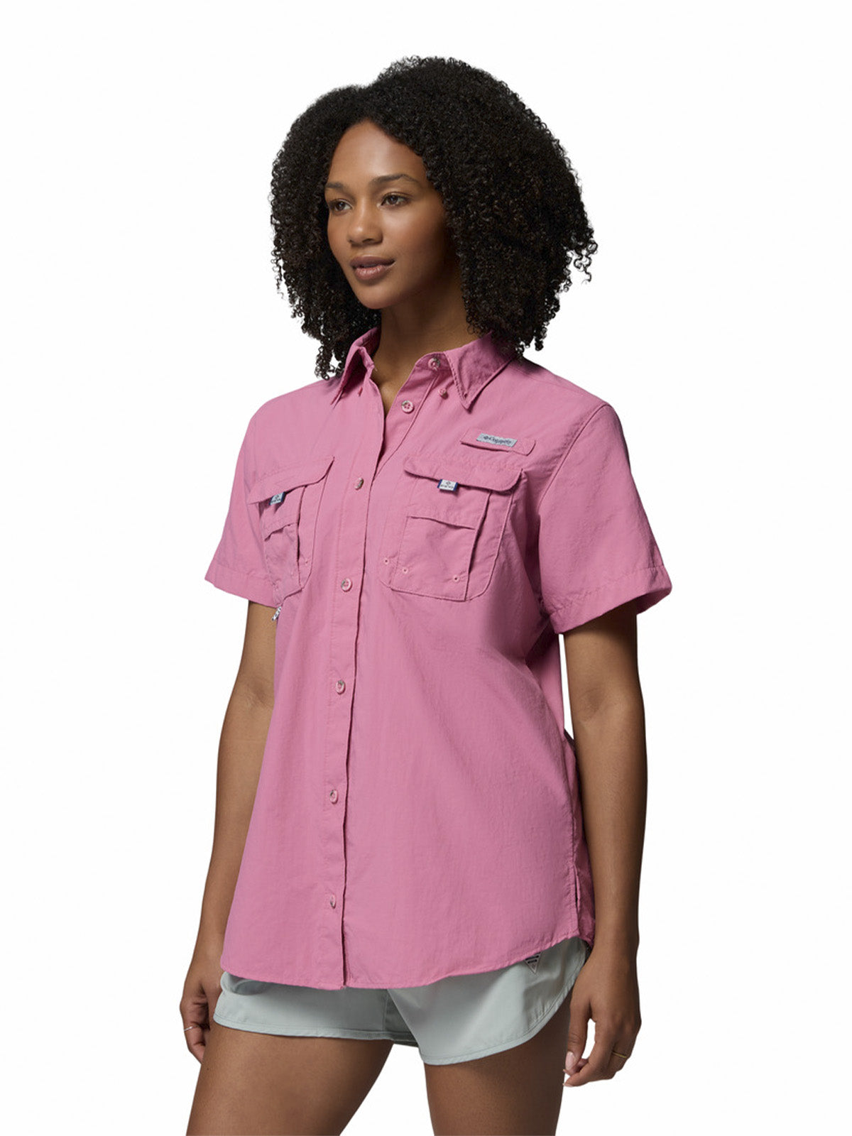 Camisa Manga Corta Mujer Bahama II Rosado Columbia