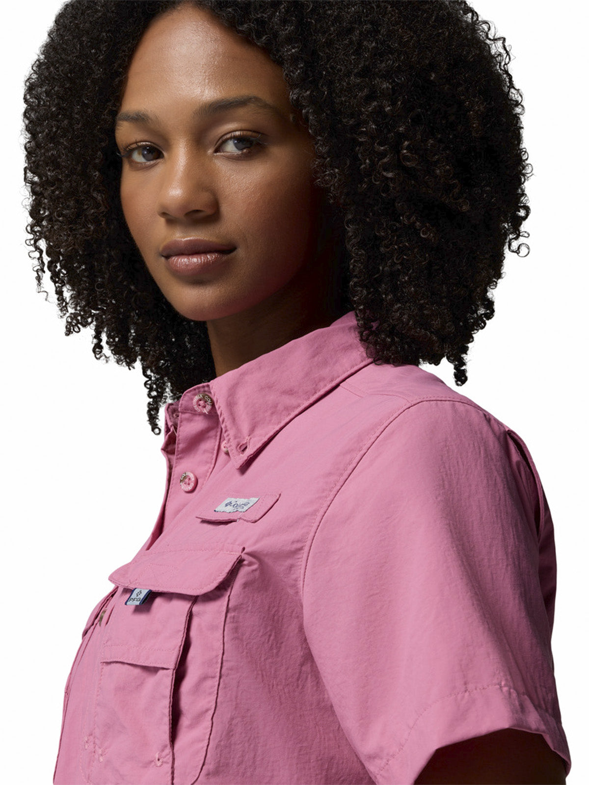 Camisa Manga Corta Mujer Bahama II Rosado Columbia