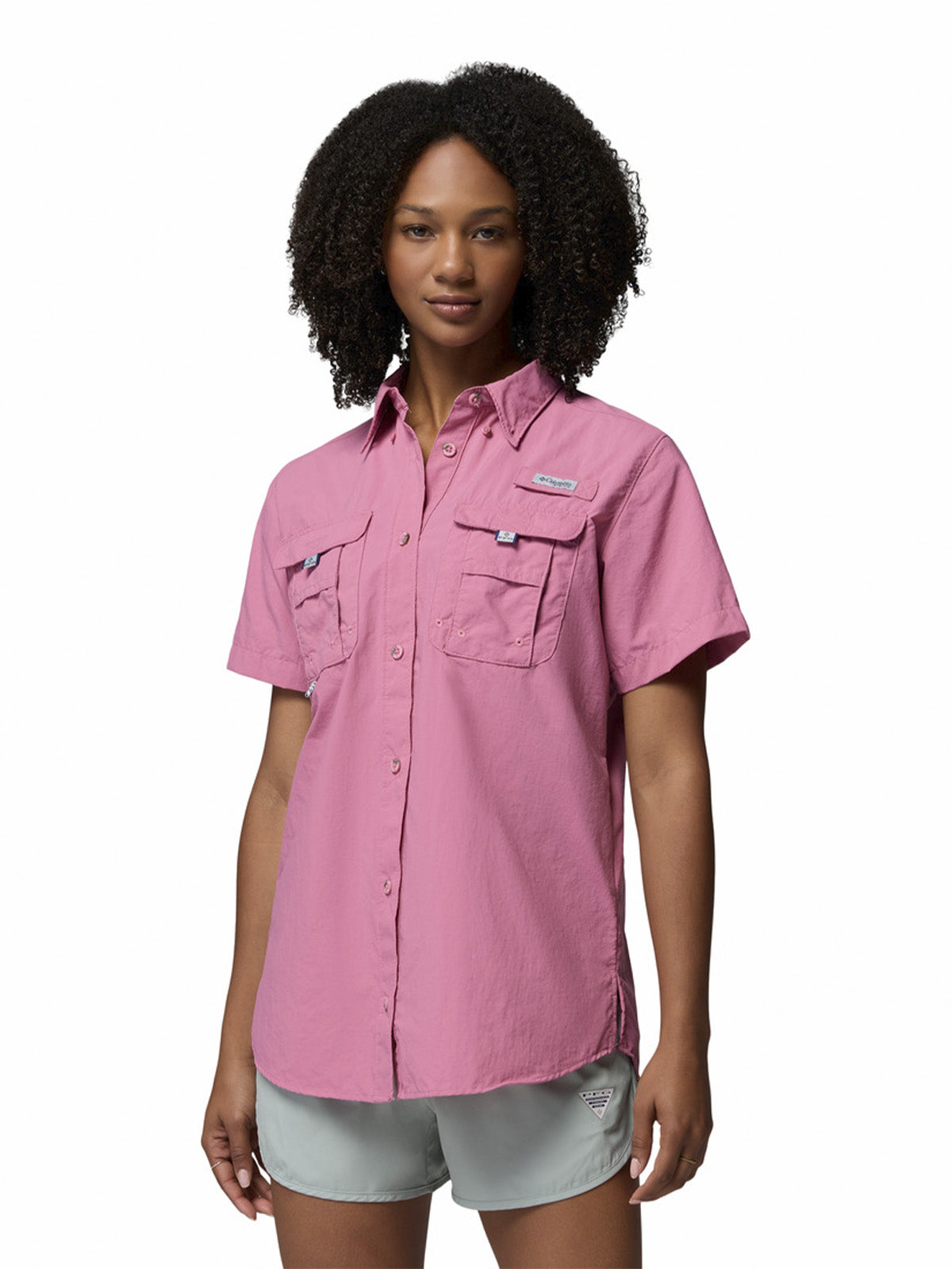 Camisa Manga Corta Mujer Bahama II Rosado Columbia