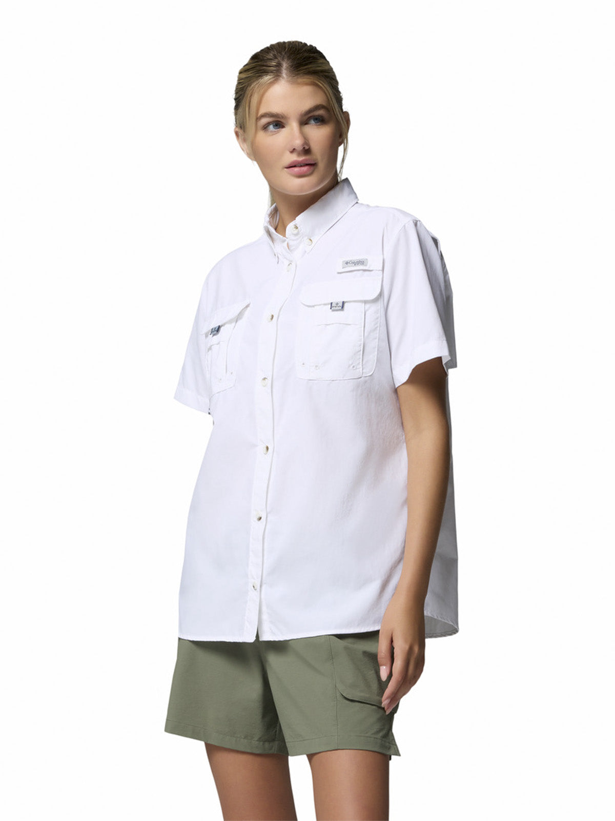 Camisa Manga Corta Mujer Bahama II Blanco Columbia