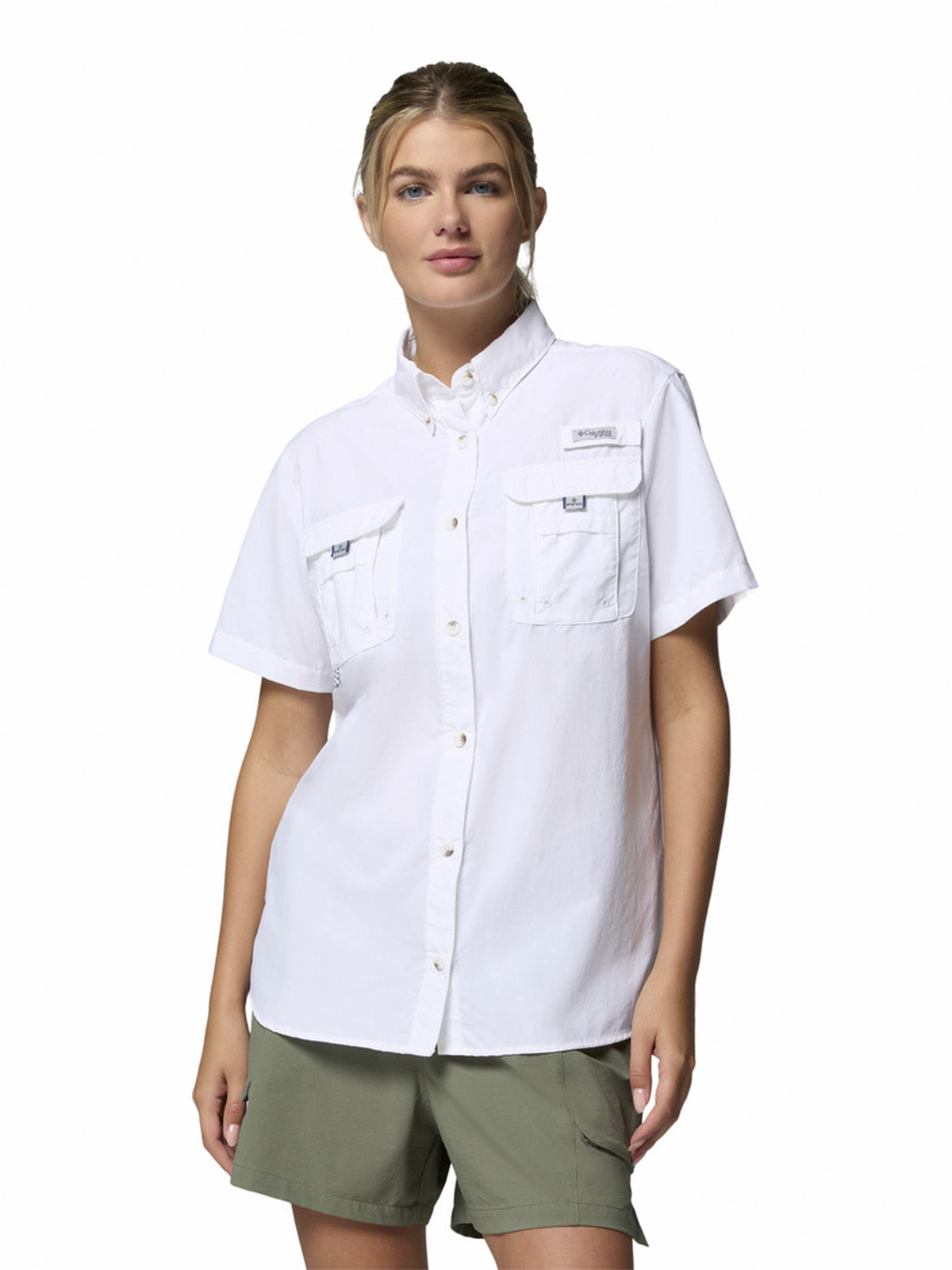 Camisa Manga Corta Mujer Bahama II Blanco Columbia