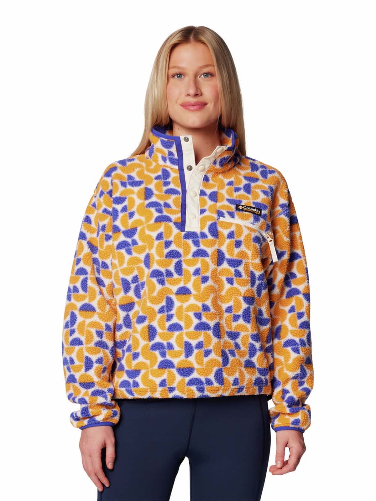 Polar Mujer Helvetia Snap Fleece Amarillo Columbia