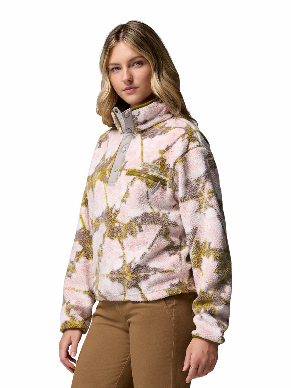 Polar Mujer Helvetia Half Snap Rosado Columbia