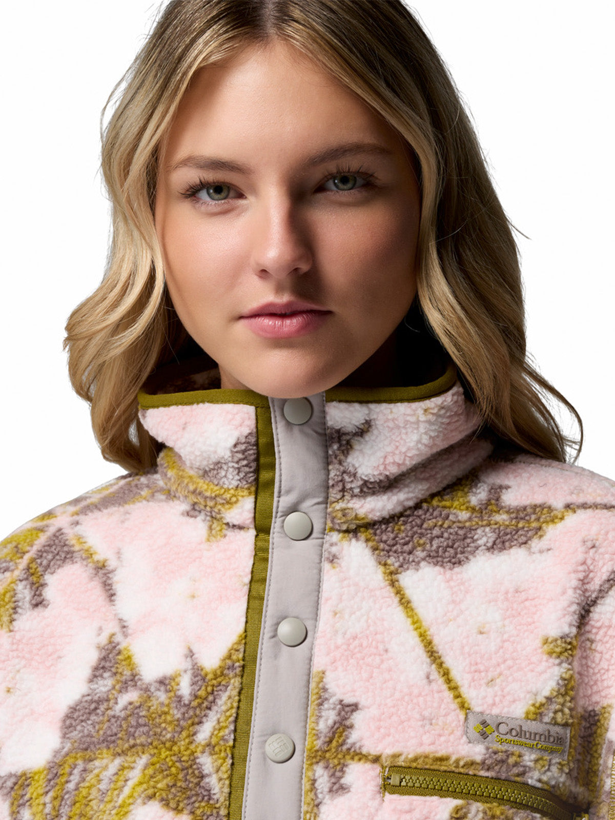 Polar Mujer Helvetia Half Snap Rosado Columbia