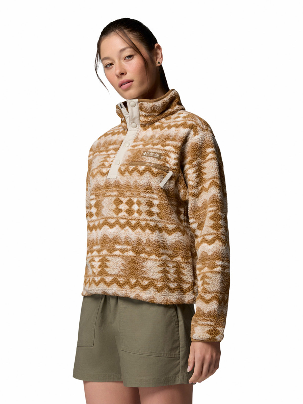 Polar Mujer Helvetia Half Snap Café Columbia