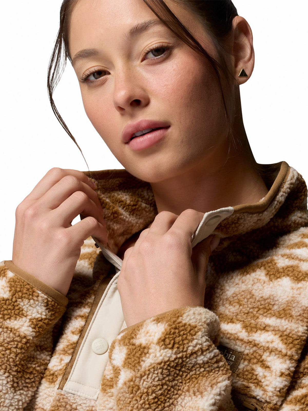 Polar Mujer Helvetia Half Snap Café Columbia