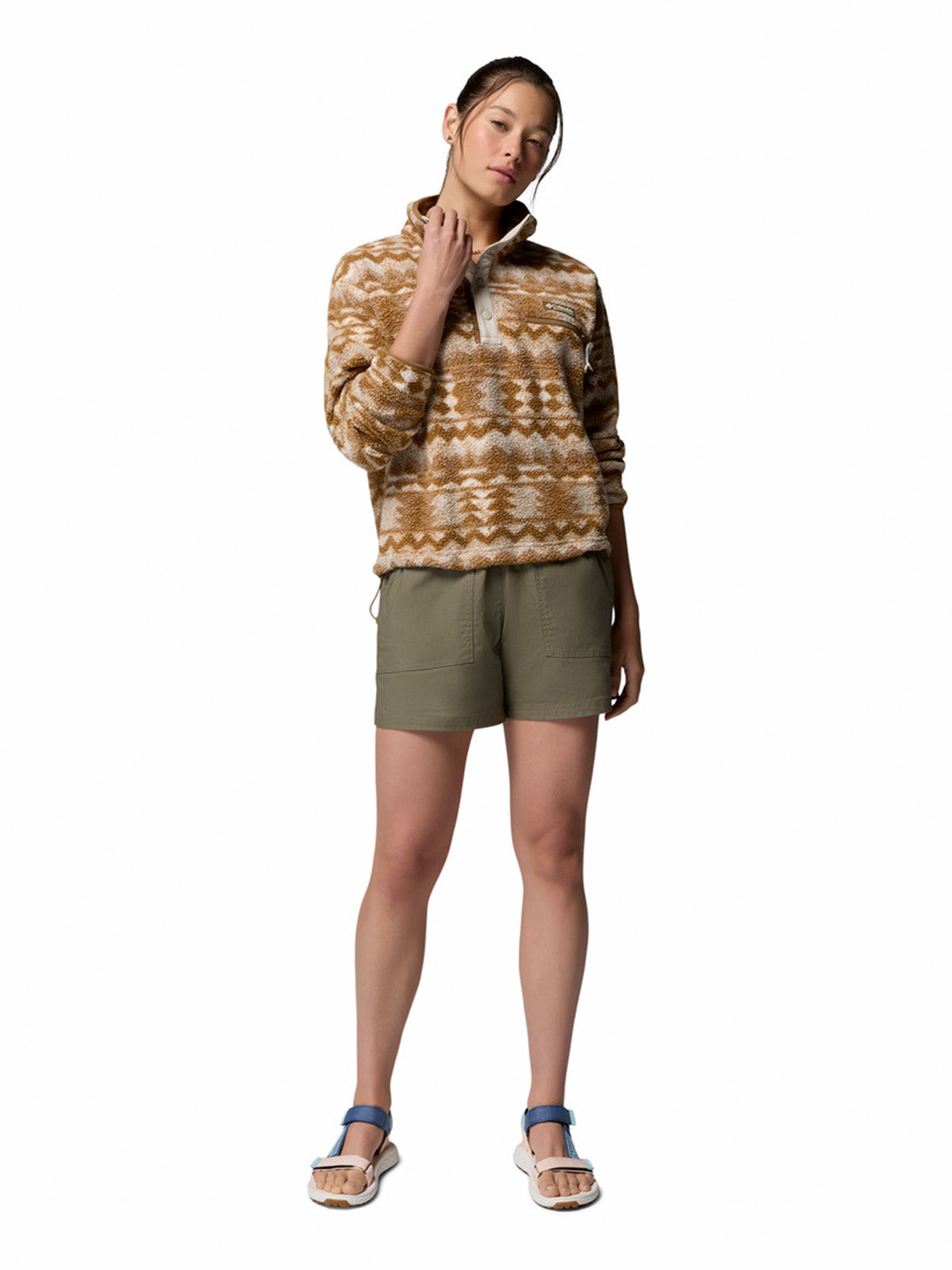 Polar Mujer Helvetia Half Snap Café Columbia