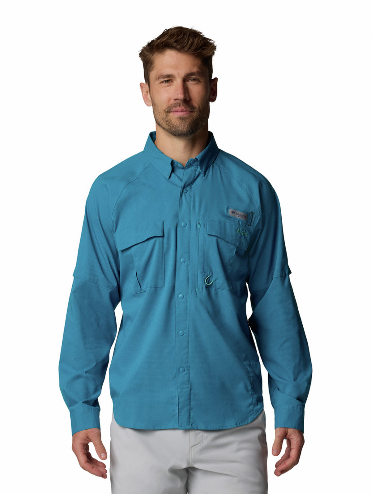 Camisa Manga Larga Hombre Shadowcaster Zero Azul Columbia